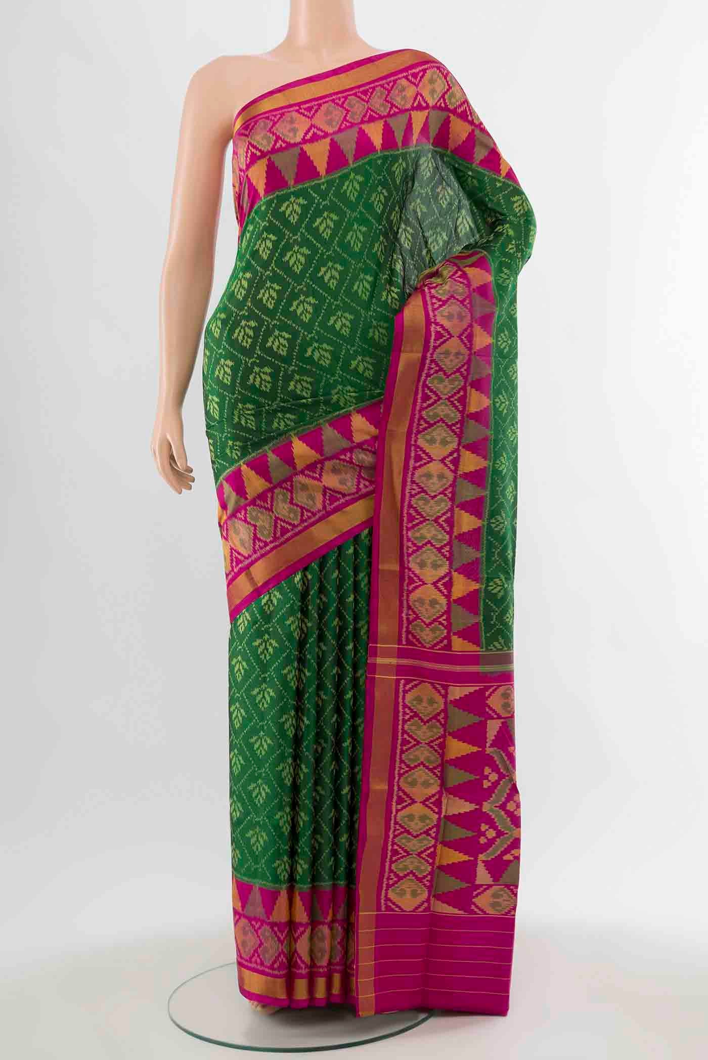 Green Rajkot Patola Silk Saree