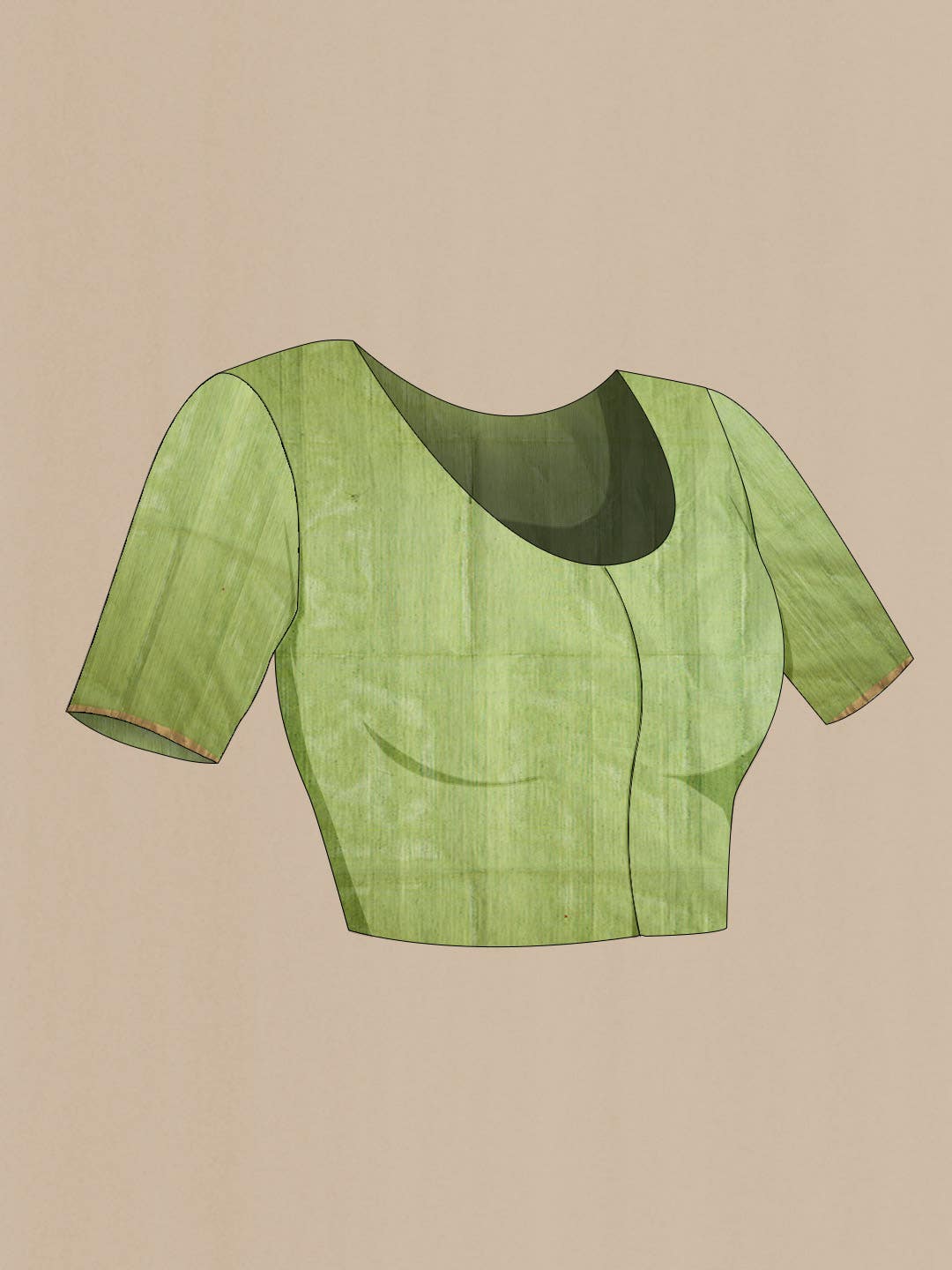 Bottle Green Silk Cotton Saree - Image 3