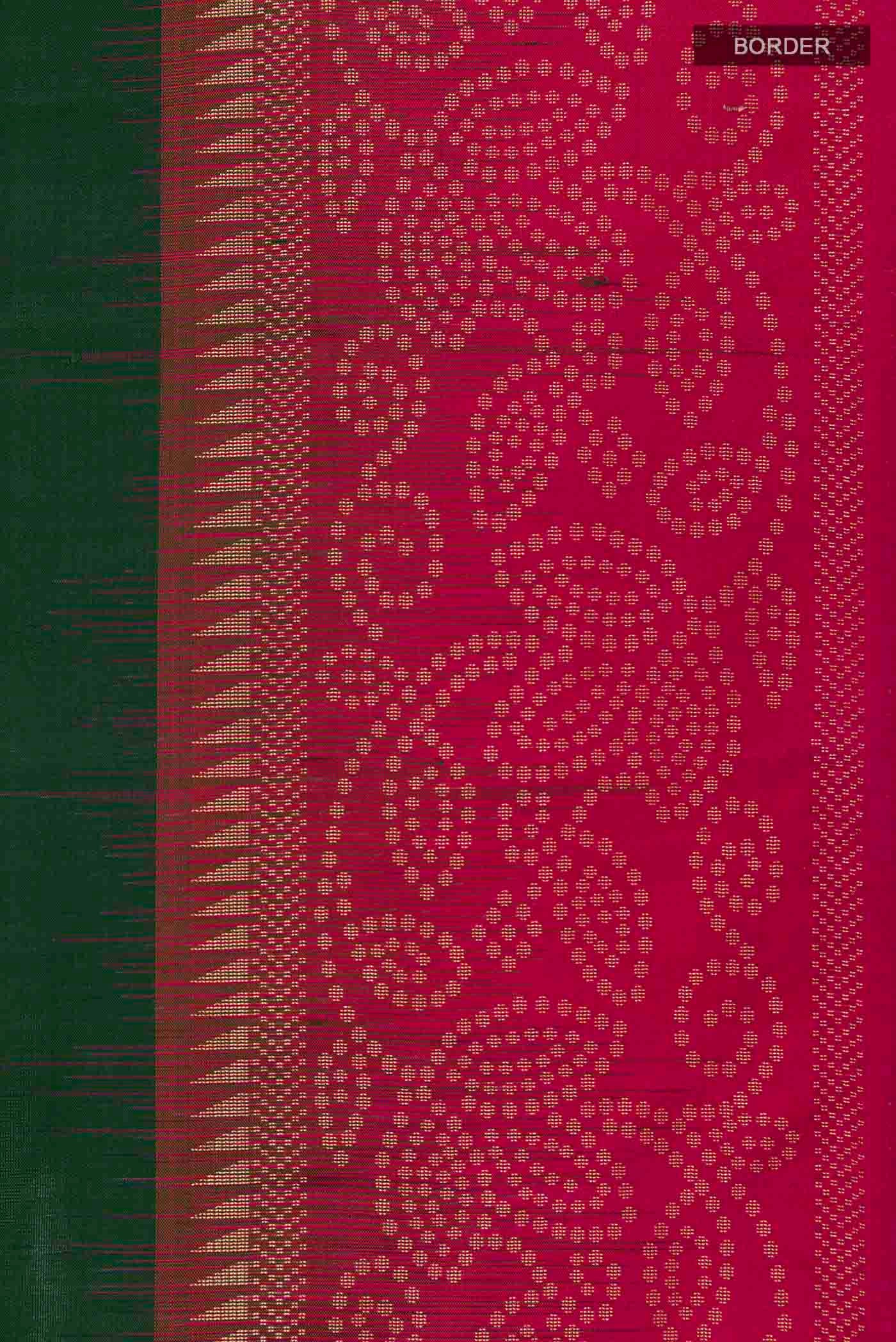Bottle Green Soft Silk Saree - Image 3