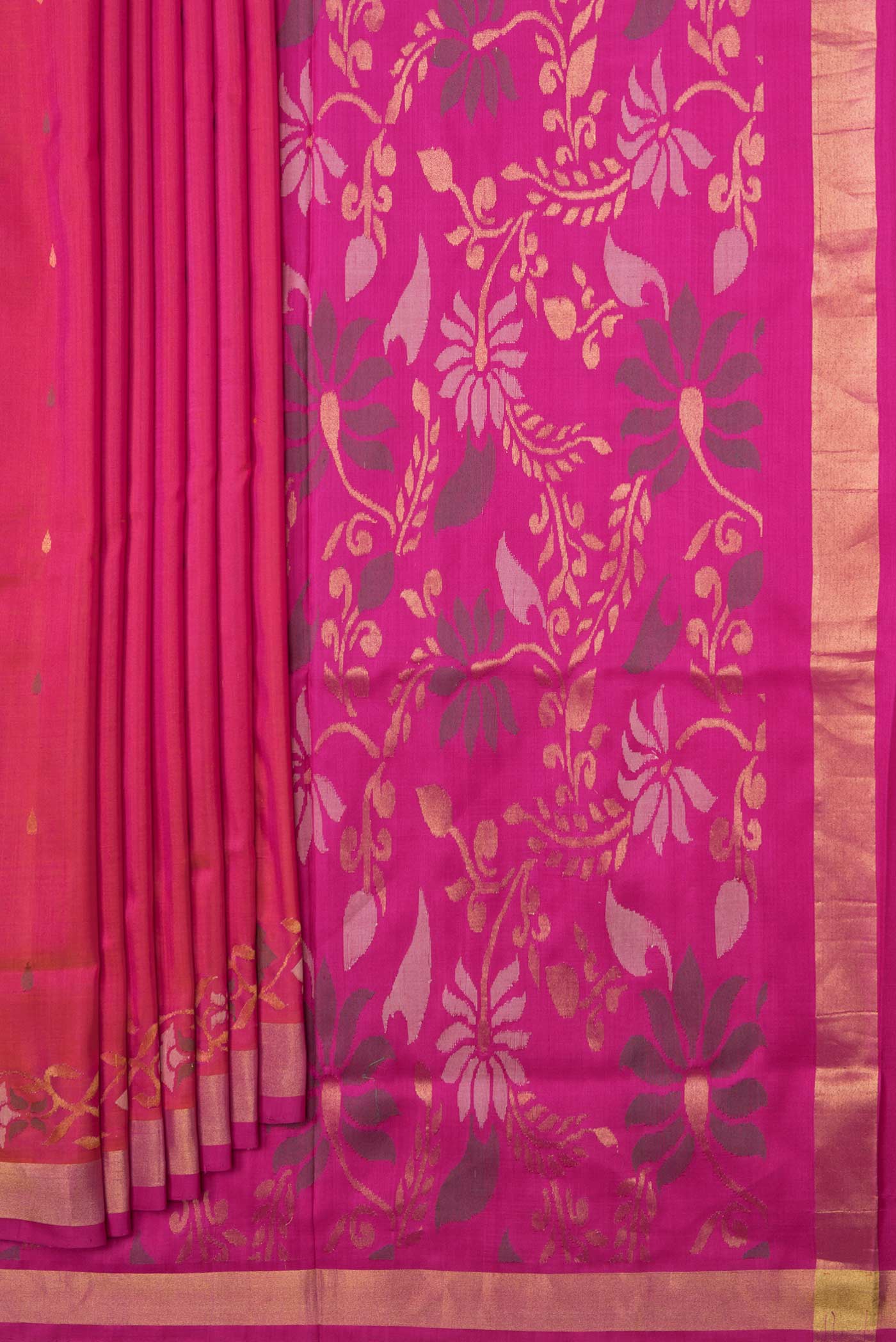 Pink Uppada Silk Saree - Image 4