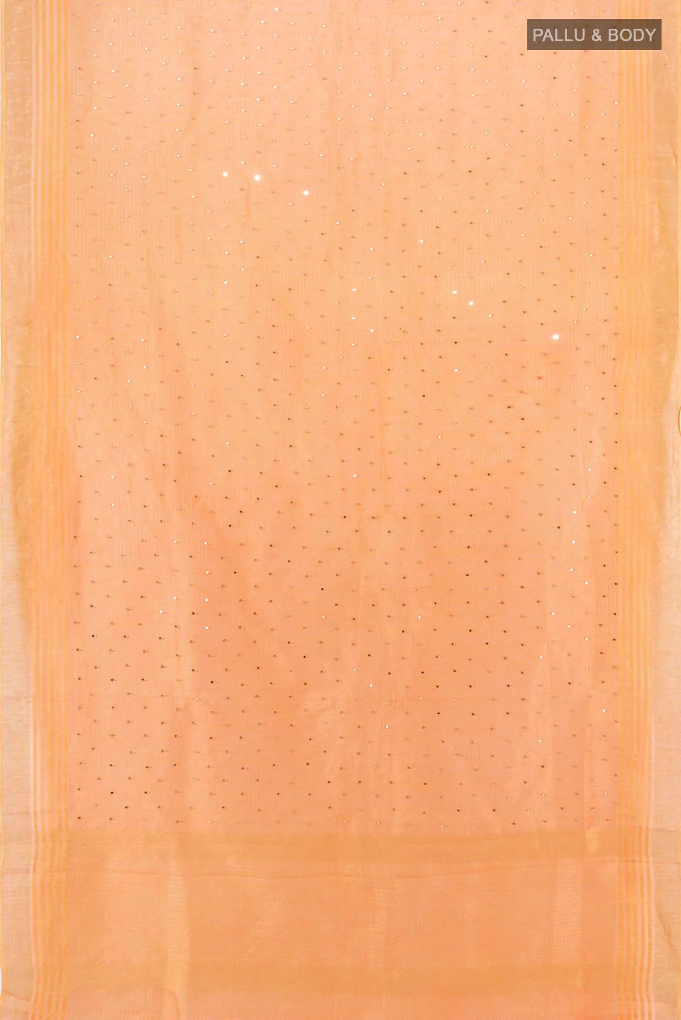 Brick Orange Kora Cotton Saree - Image 5
