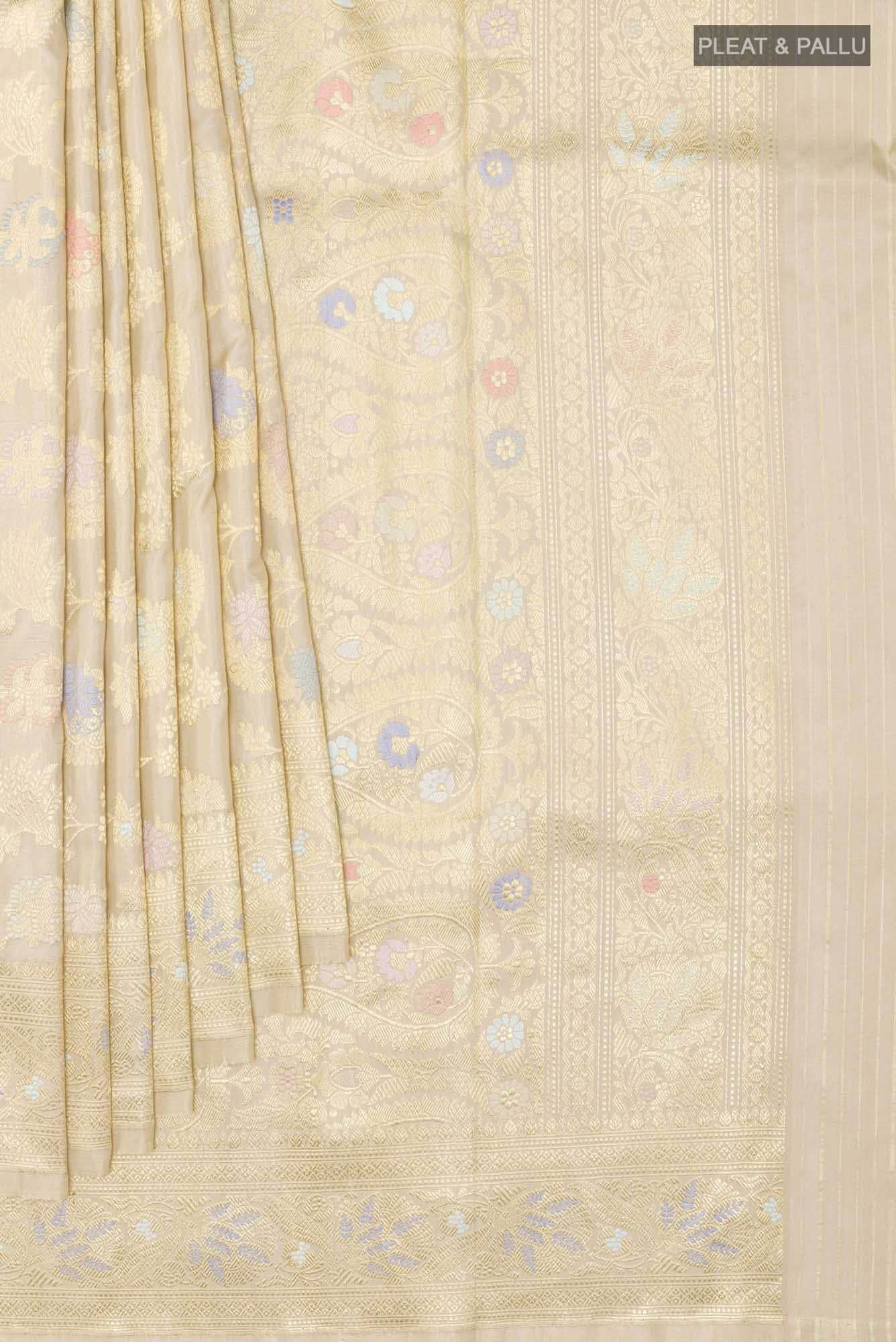 Bronze Banarasi Silk Saree - Image 2