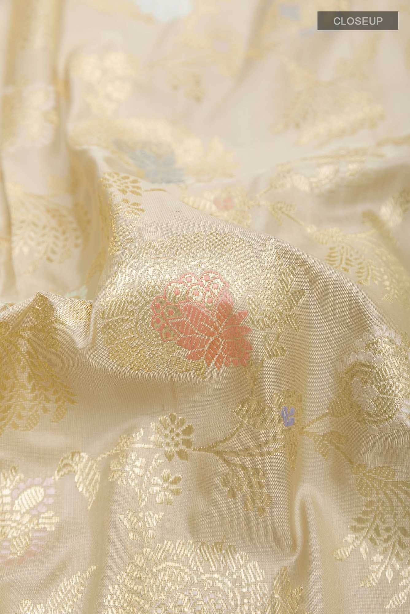 Bronze Banarasi Silk Saree - Image 3