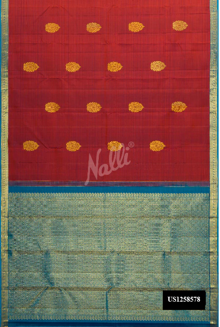 Bronze Dual Tone Kanchipuram Silk Saree