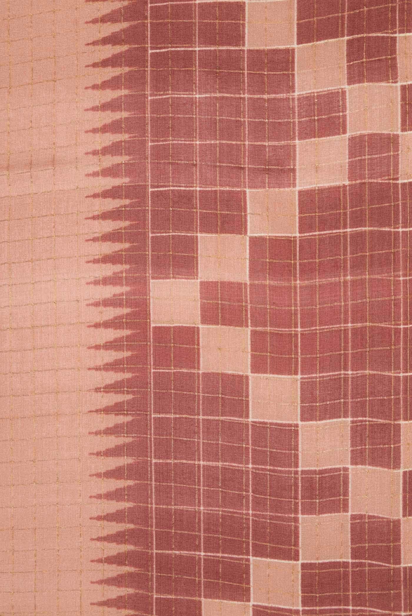 Bronze Dual Tone Tussar Silk Saree - Image 3