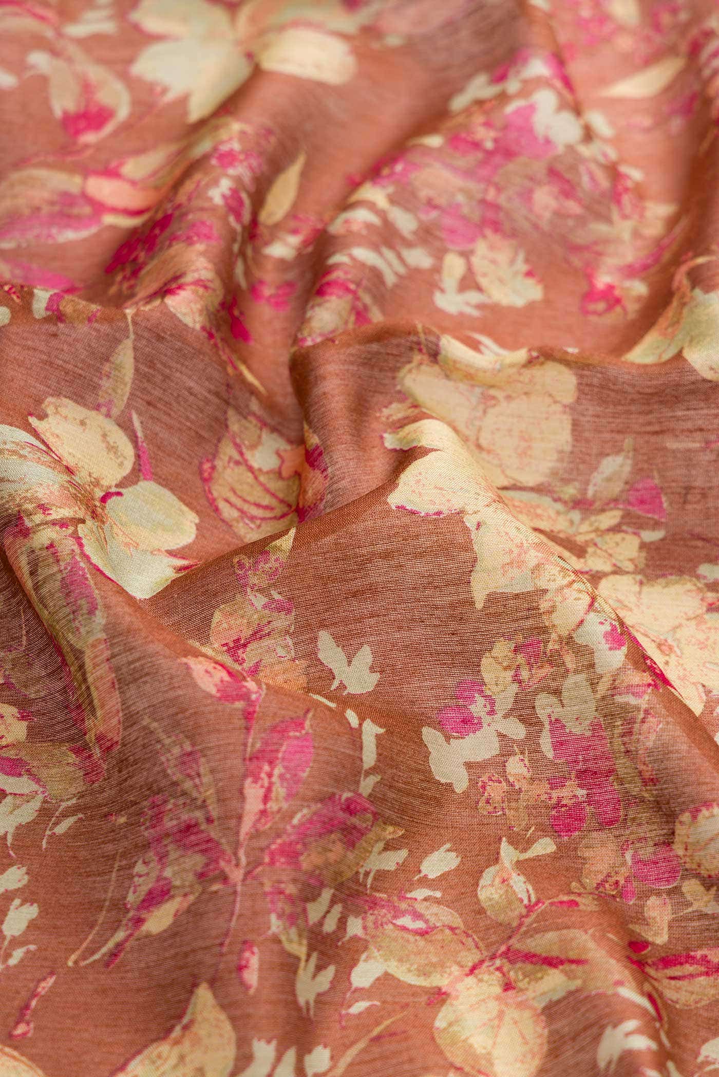 Bronze Tussar Silk Saree - Image 2