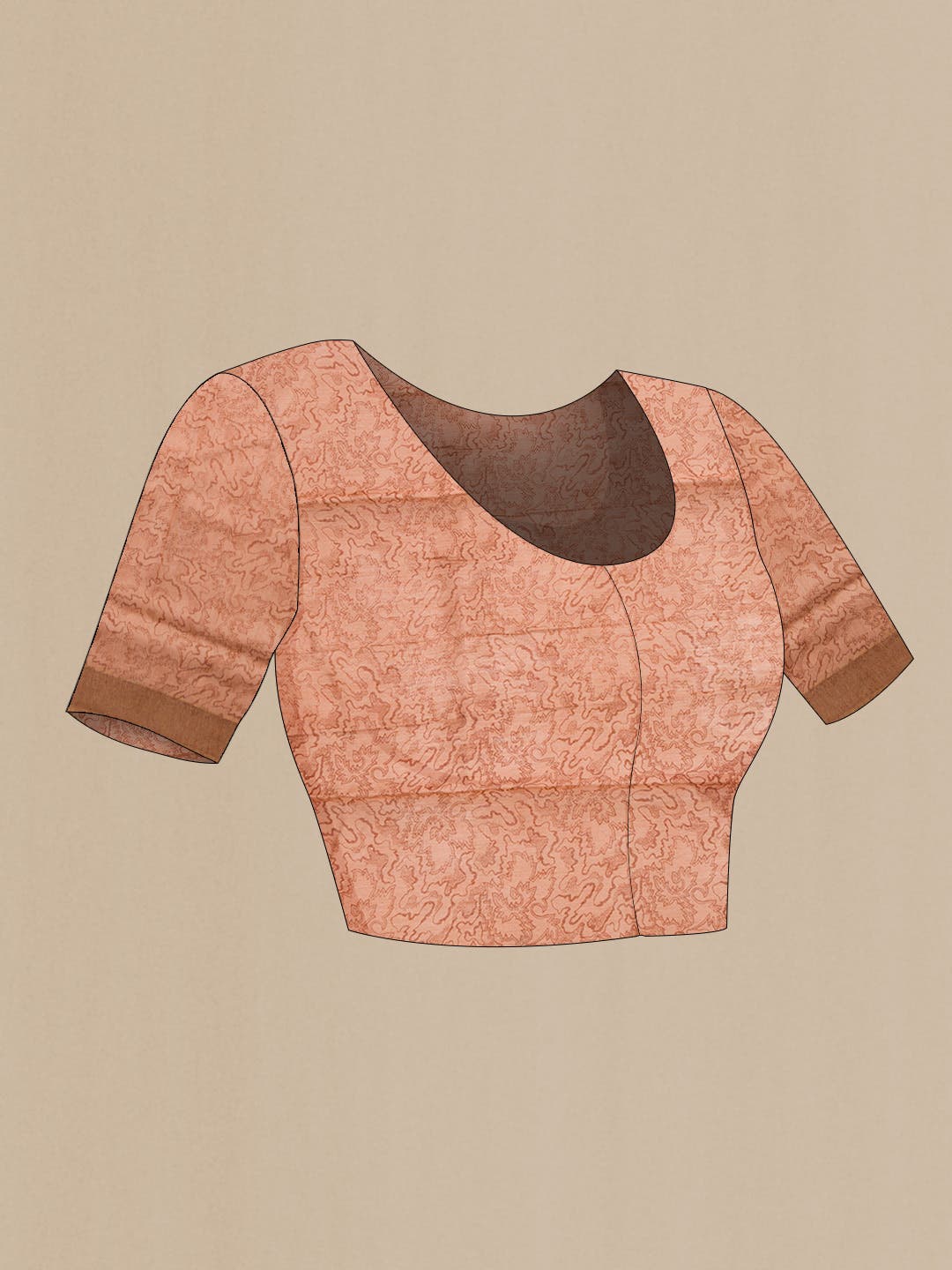 Bronze Tussar Silk Saree - Image 4