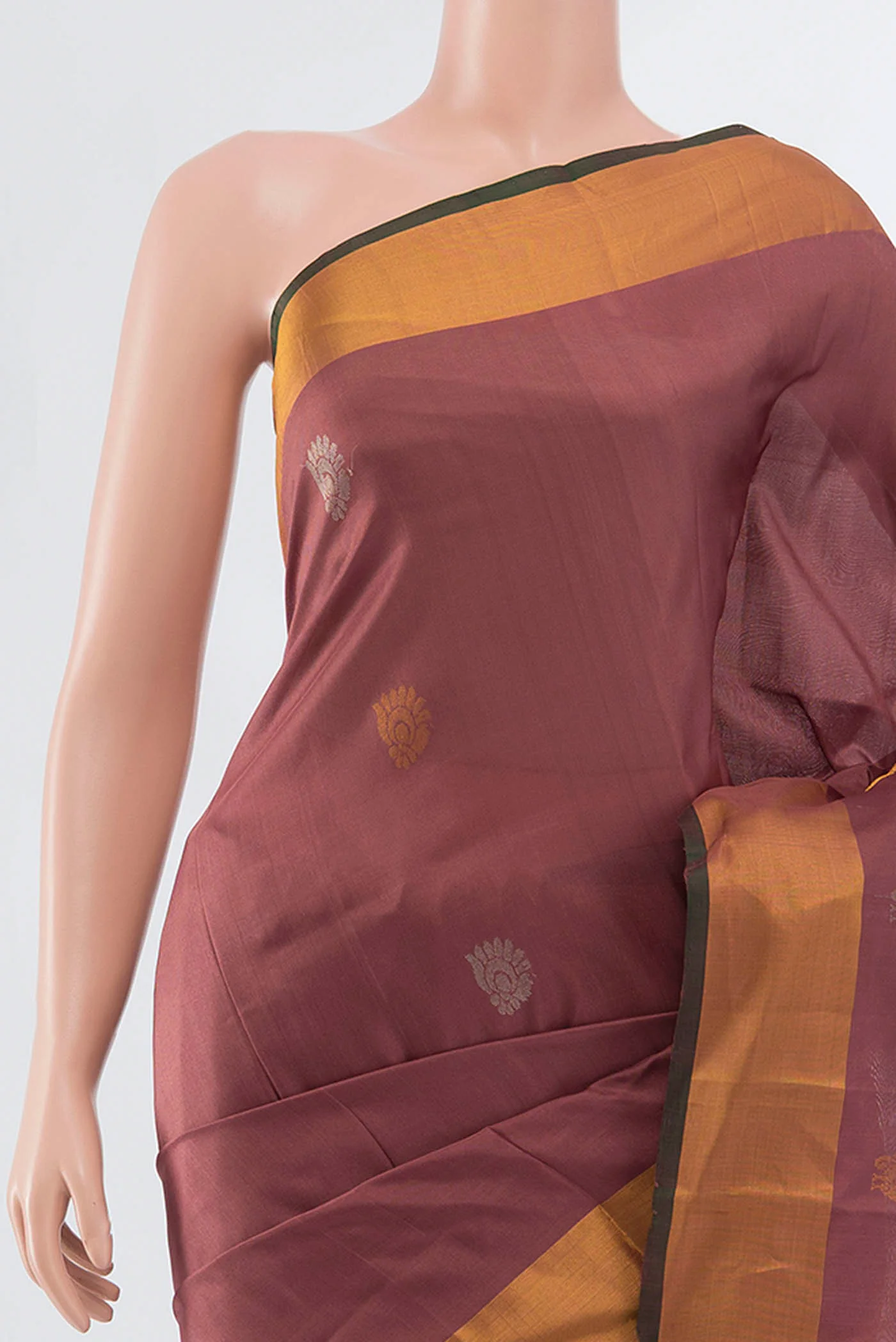 Bronze Uppada Silk Saree - Image 2