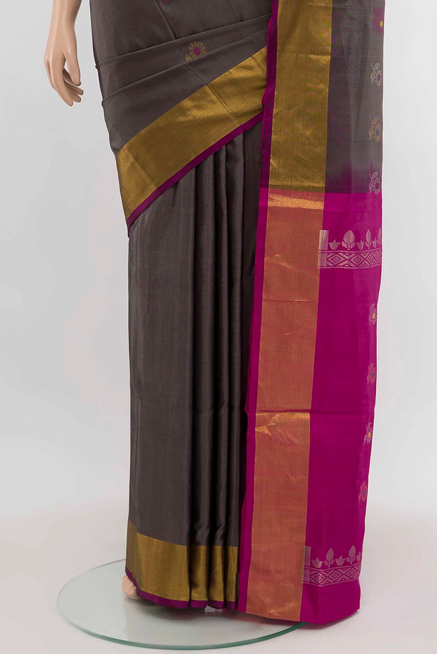 Bronze Uppada Silk Saree - Image 3