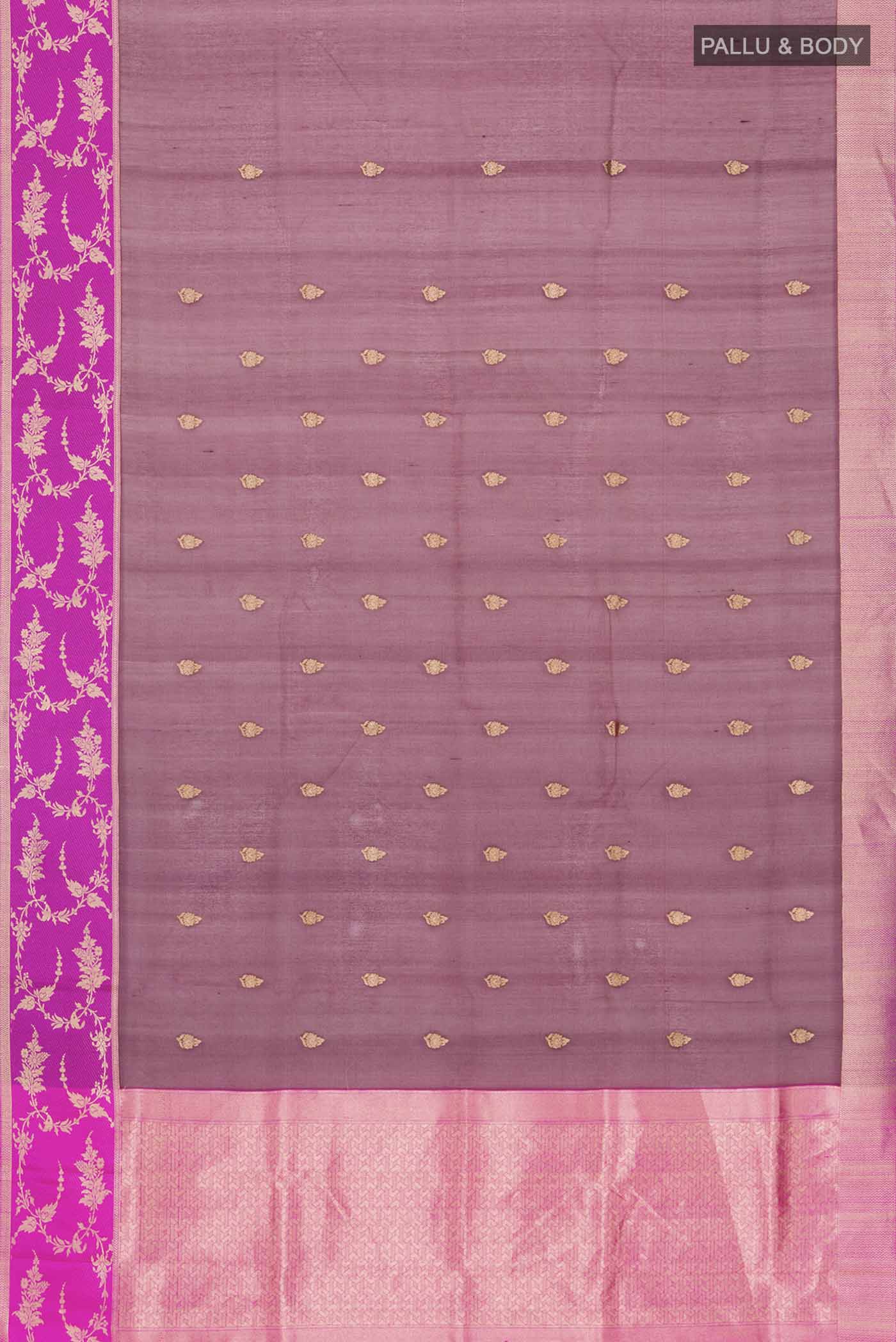Brown Banarasi Katan Silk Saree - Image 5