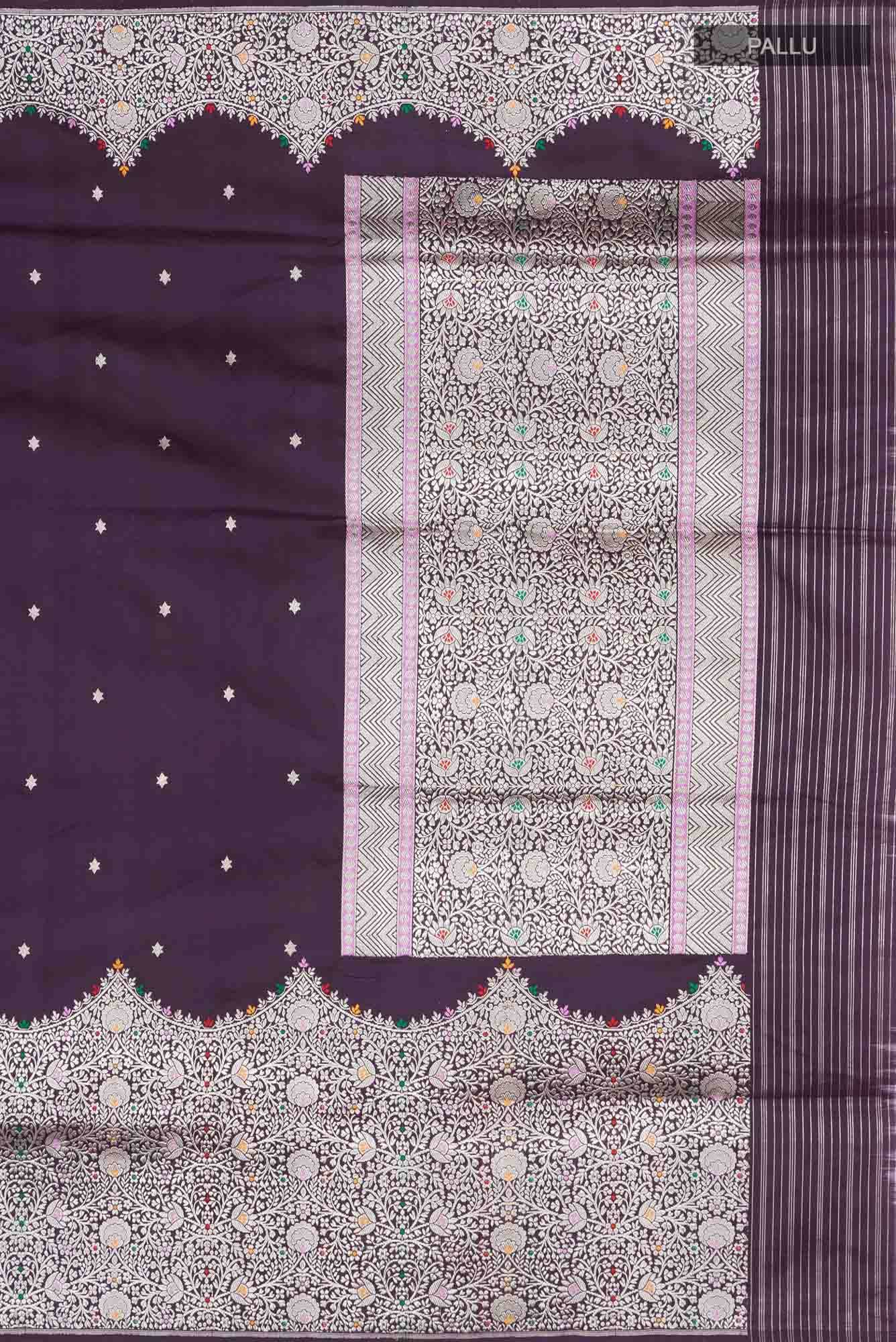 Brown Banarasi Silk Saree - Image 5