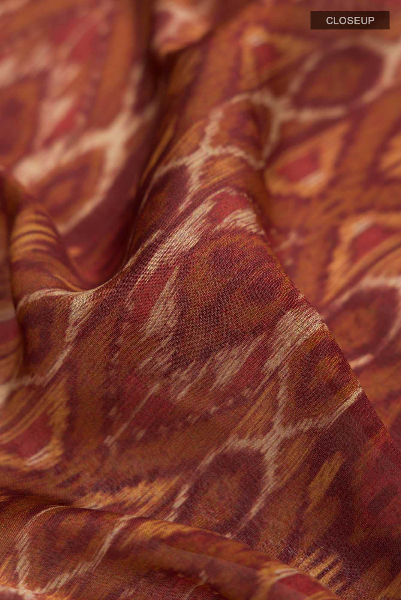 Brown Crepe Saree - Image 2