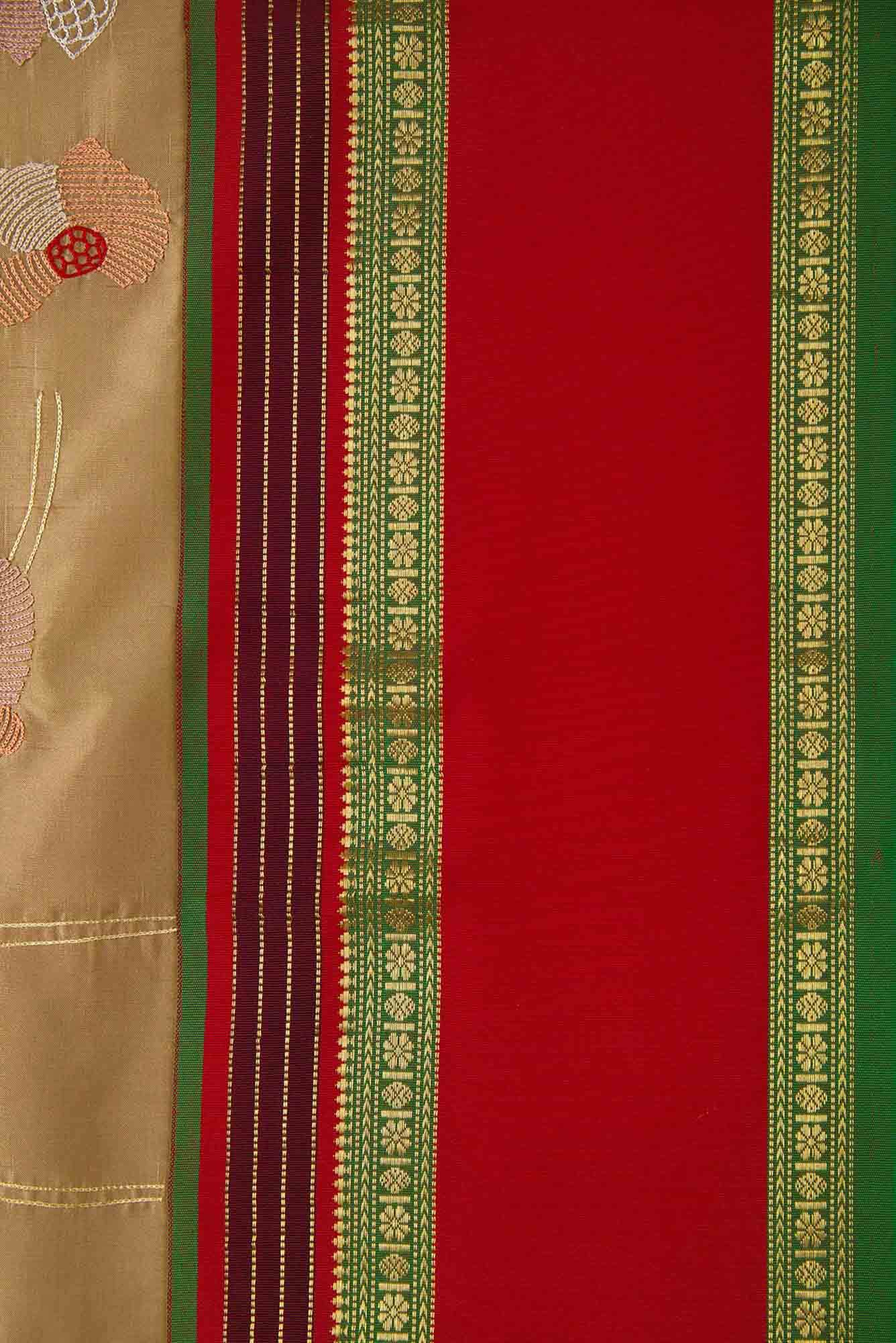Brown Dual Tone Banarasi Silk Saree - Image 5