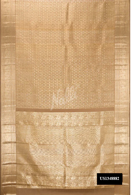 Brown Dual Tone Kanchipuram Silk Saree