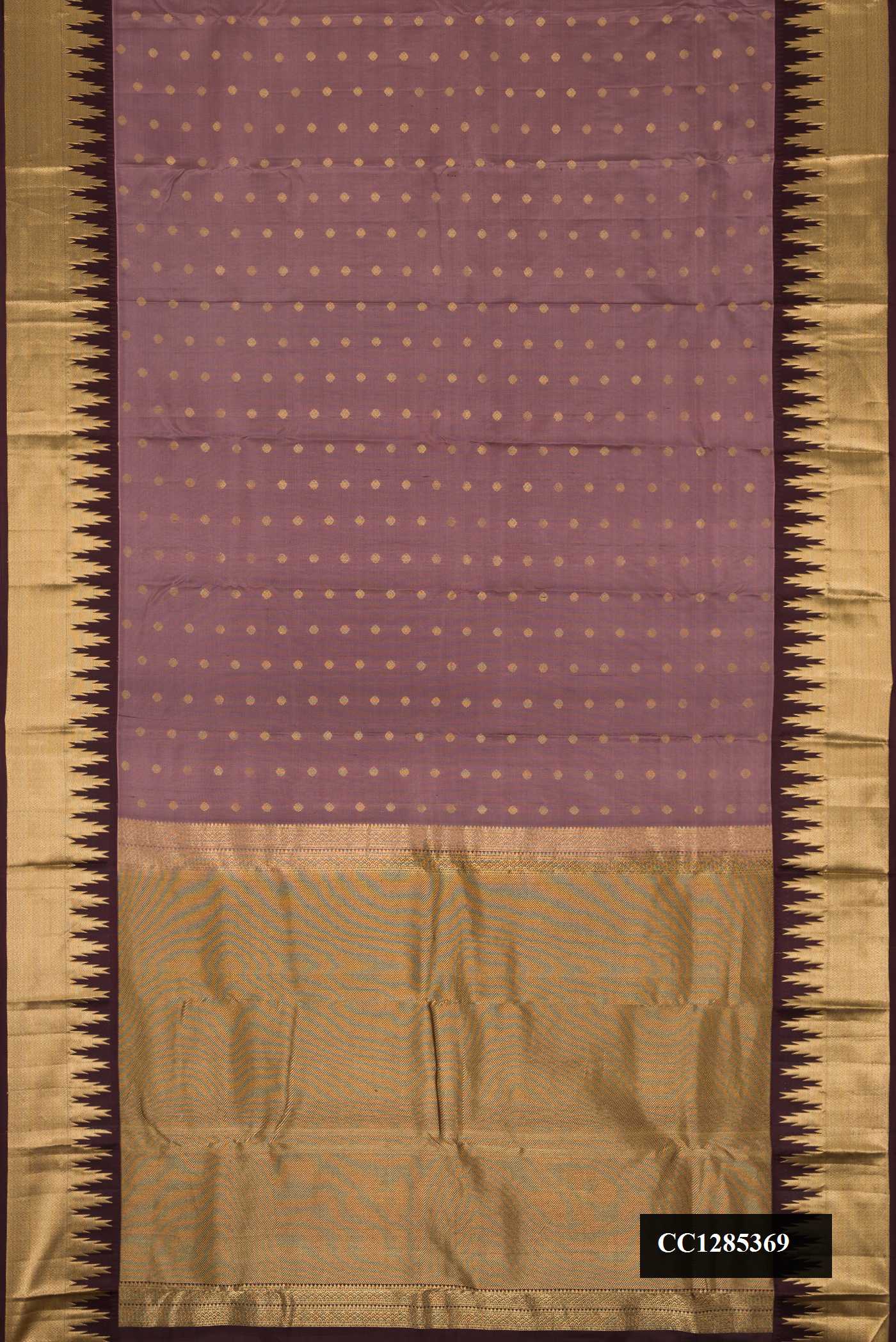 Brown Dual Tone Kanchipuram Silk Saree