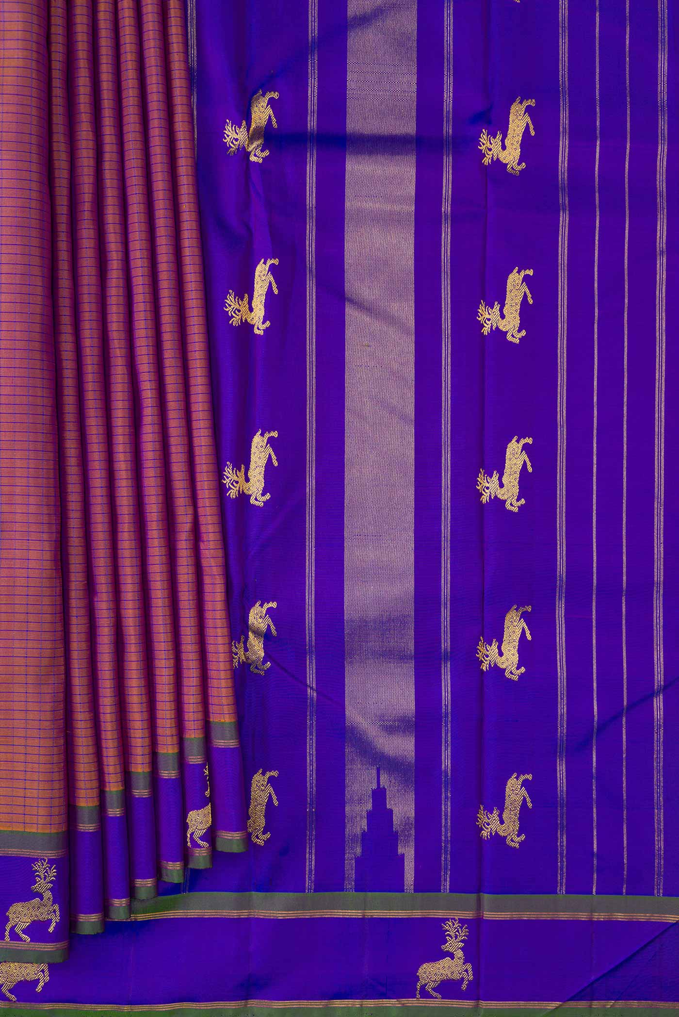 Pink Kanchipuram Silk Saree - Image 4