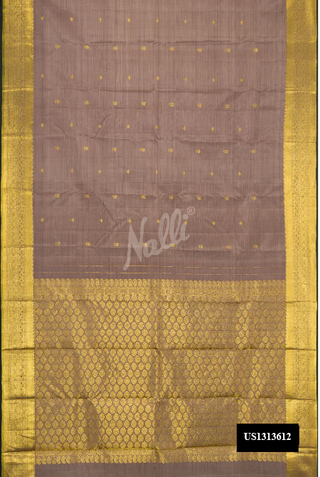 Brown Dual Tone Kanchipuram Silk Saree