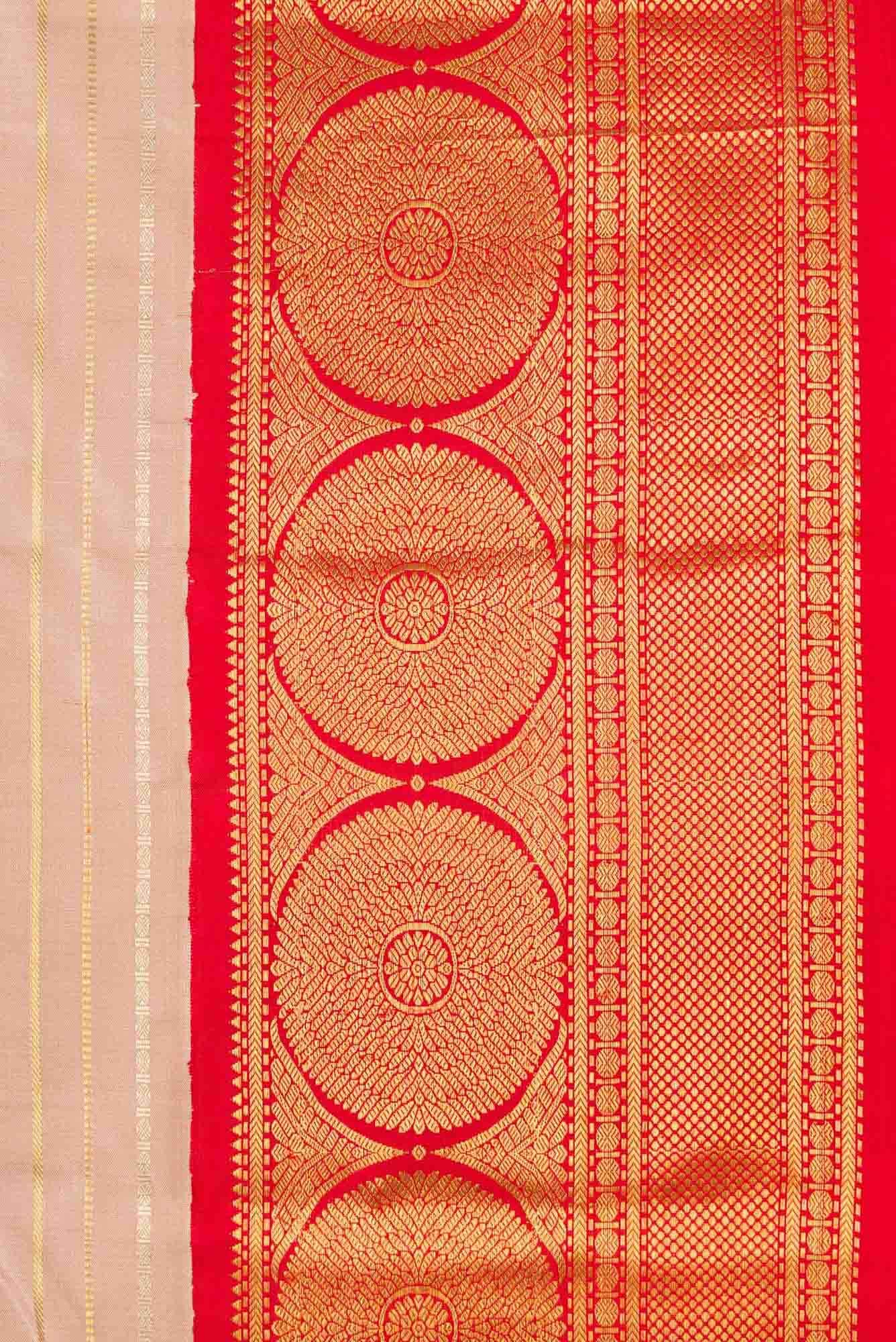 Pure Silk Pure Zari Brown Dual Tone Kanchipuram Saree - Image 5