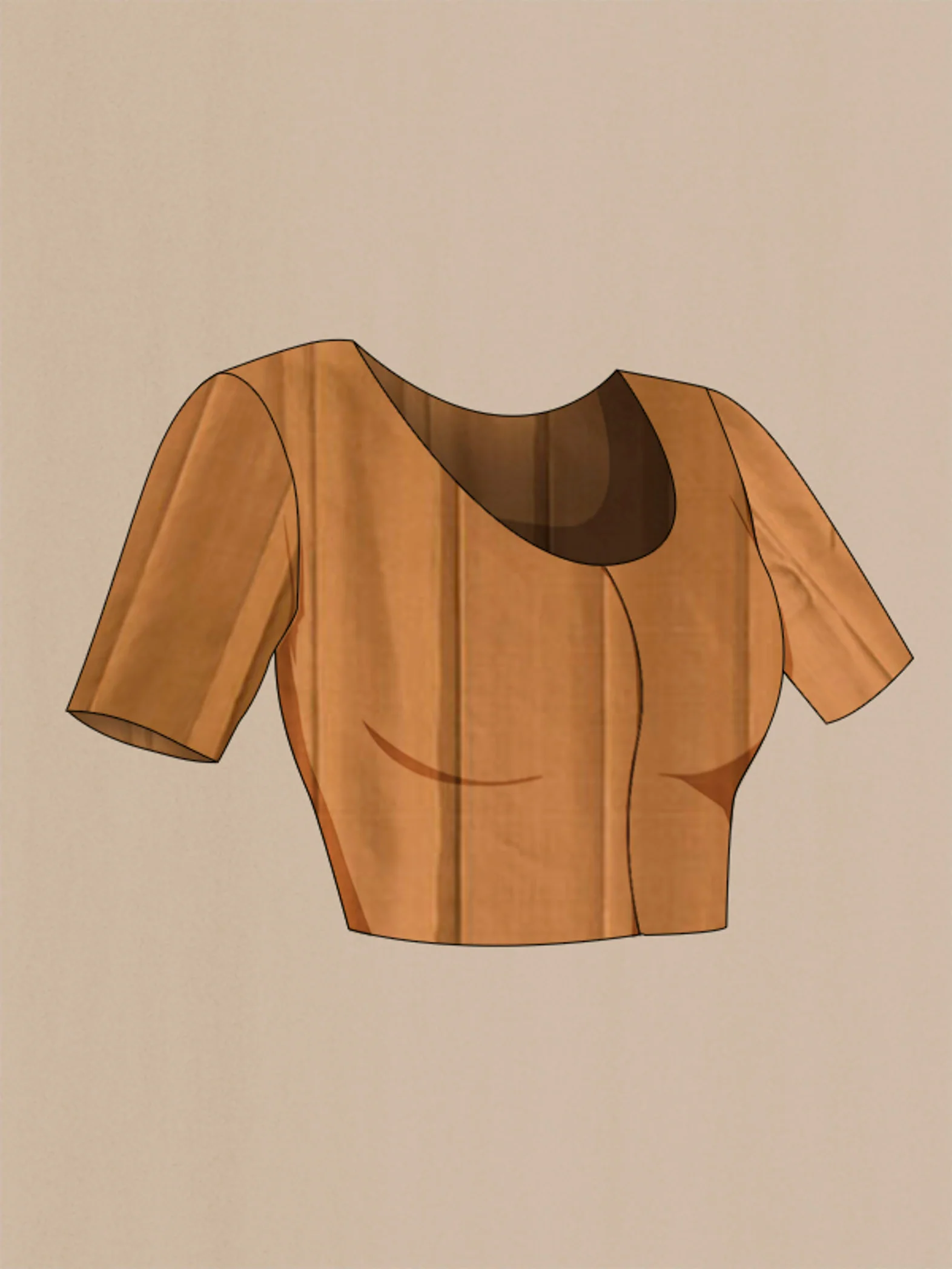 Brown Kanchipuram Silk Saree - Image 5