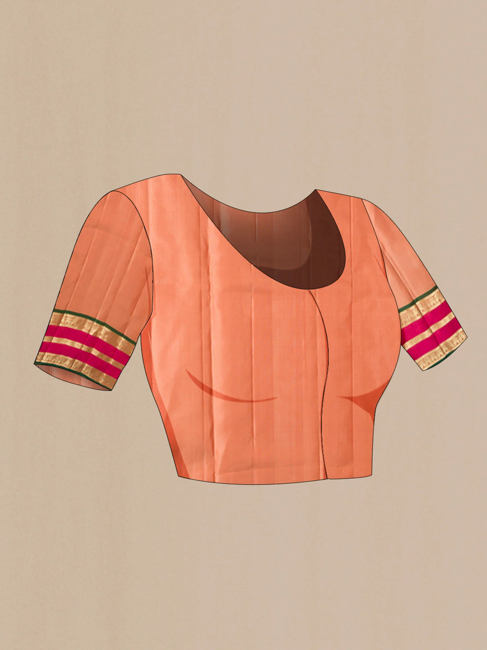 Brown Kanjivaram Silk Saree - Image 5