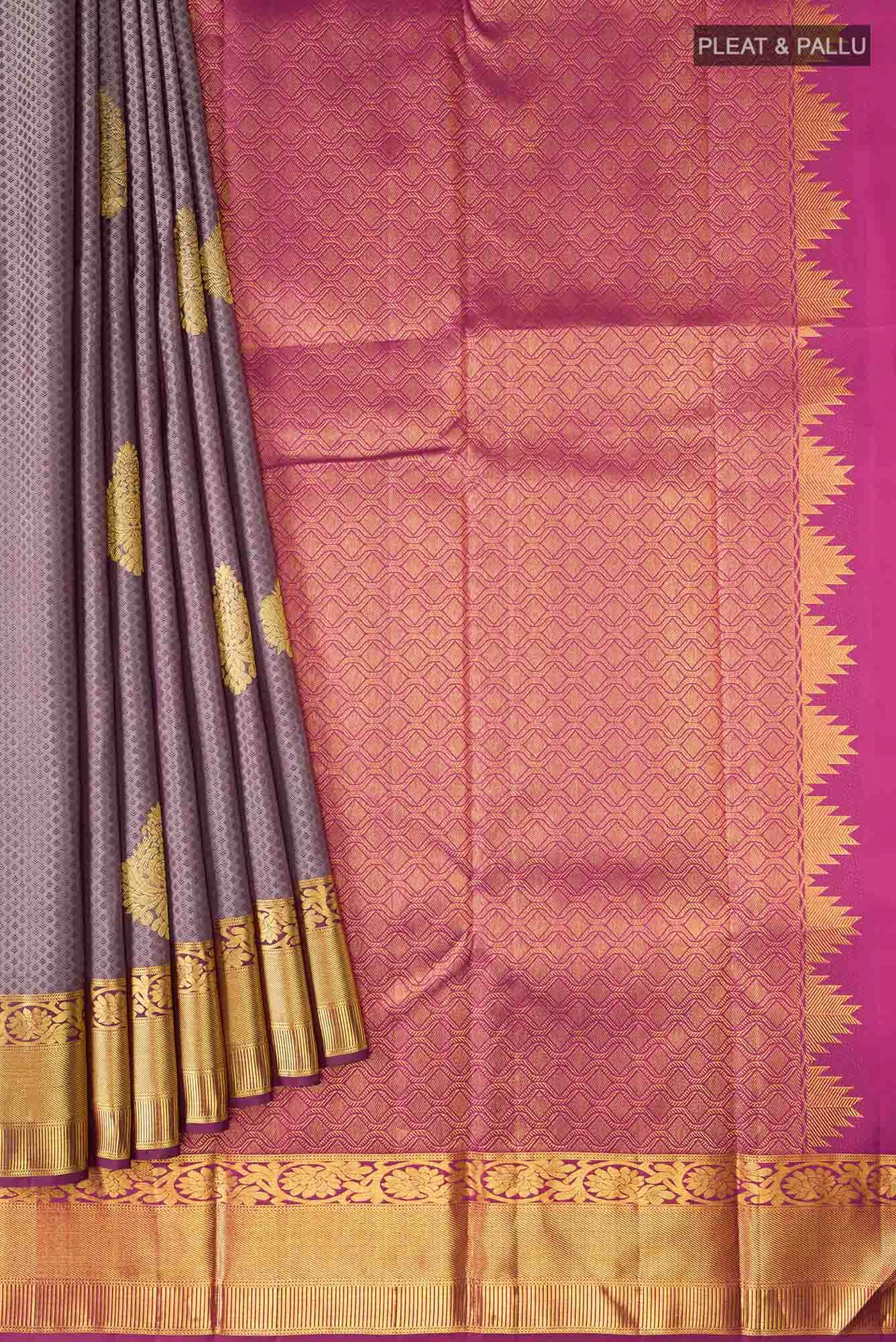 Brown Kanchipuram Silk Saree - Image 2