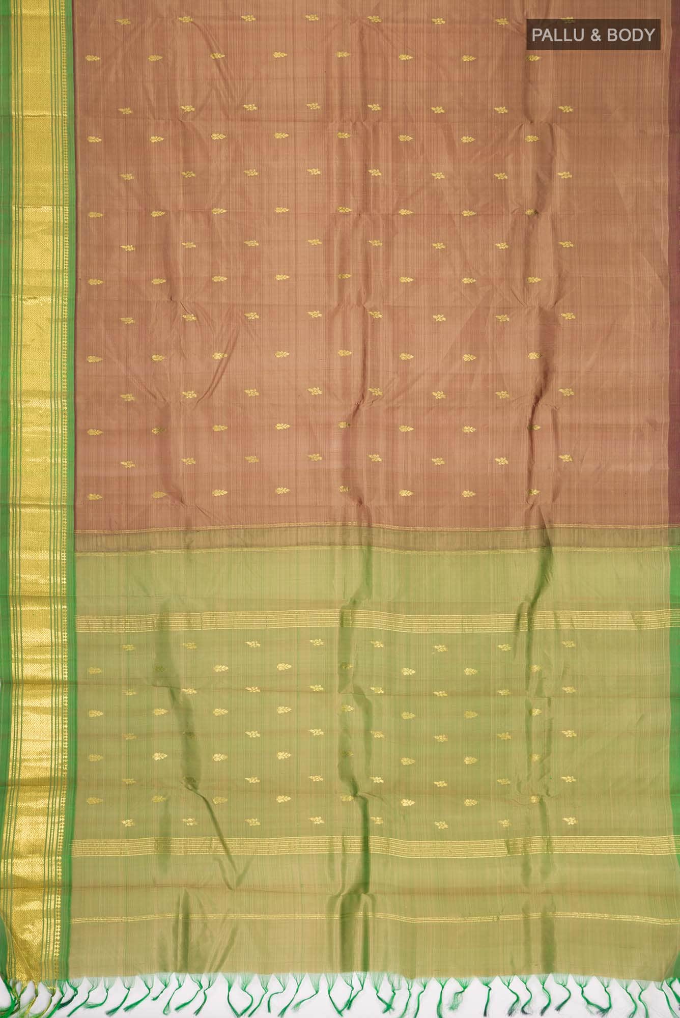 Brown Kanjivaram Silk Saree - Image 4