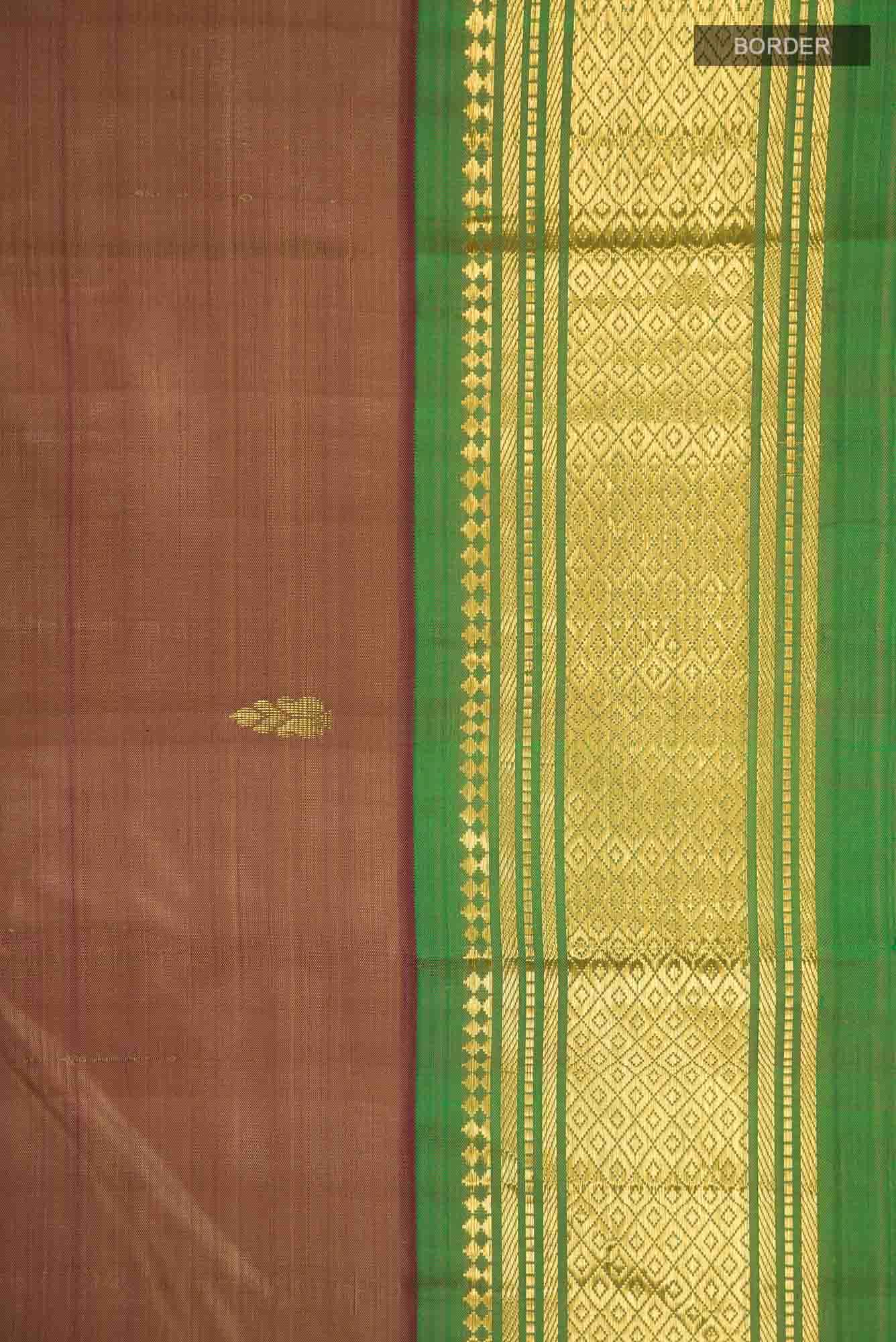 Brown Kanjivaram Silk Saree - Image 5