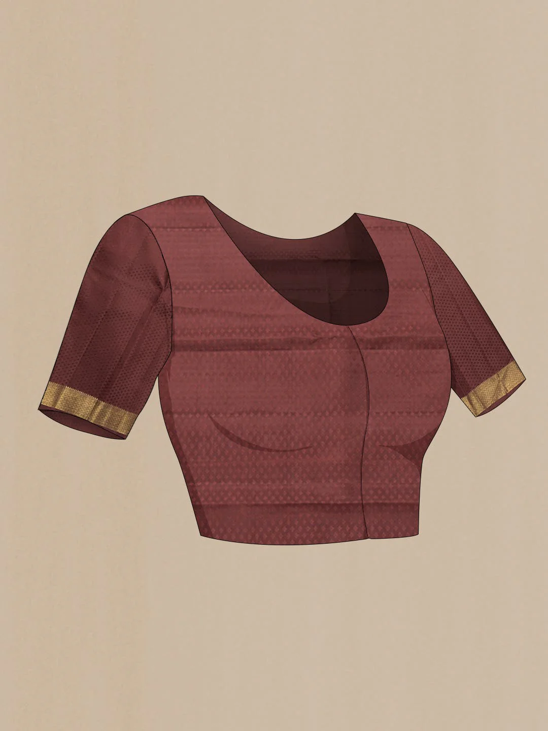 Pure Silk Pure Zari Brown Kanjivaram Saree - Image 7