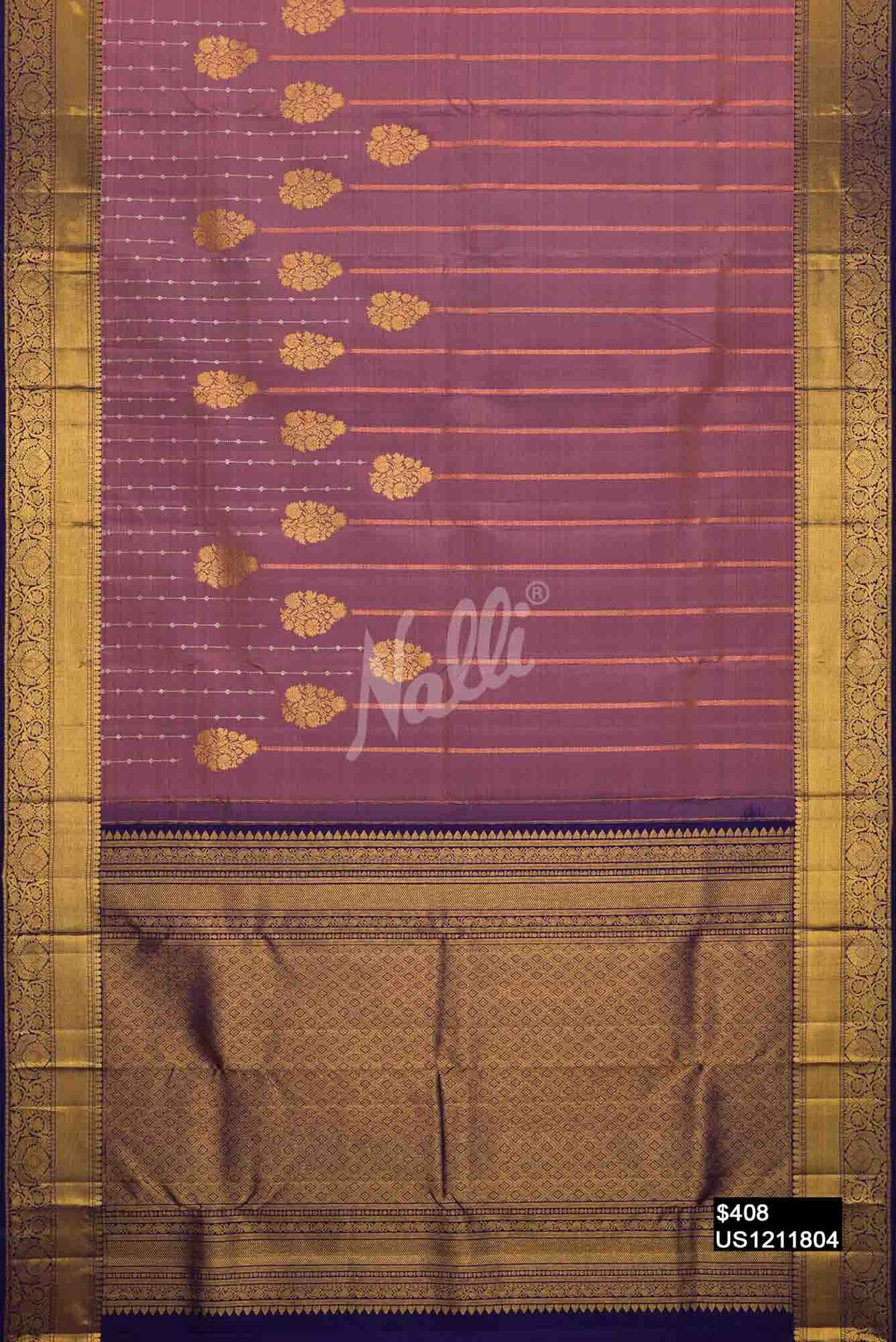 Brown Kanchipuram Silk Saree