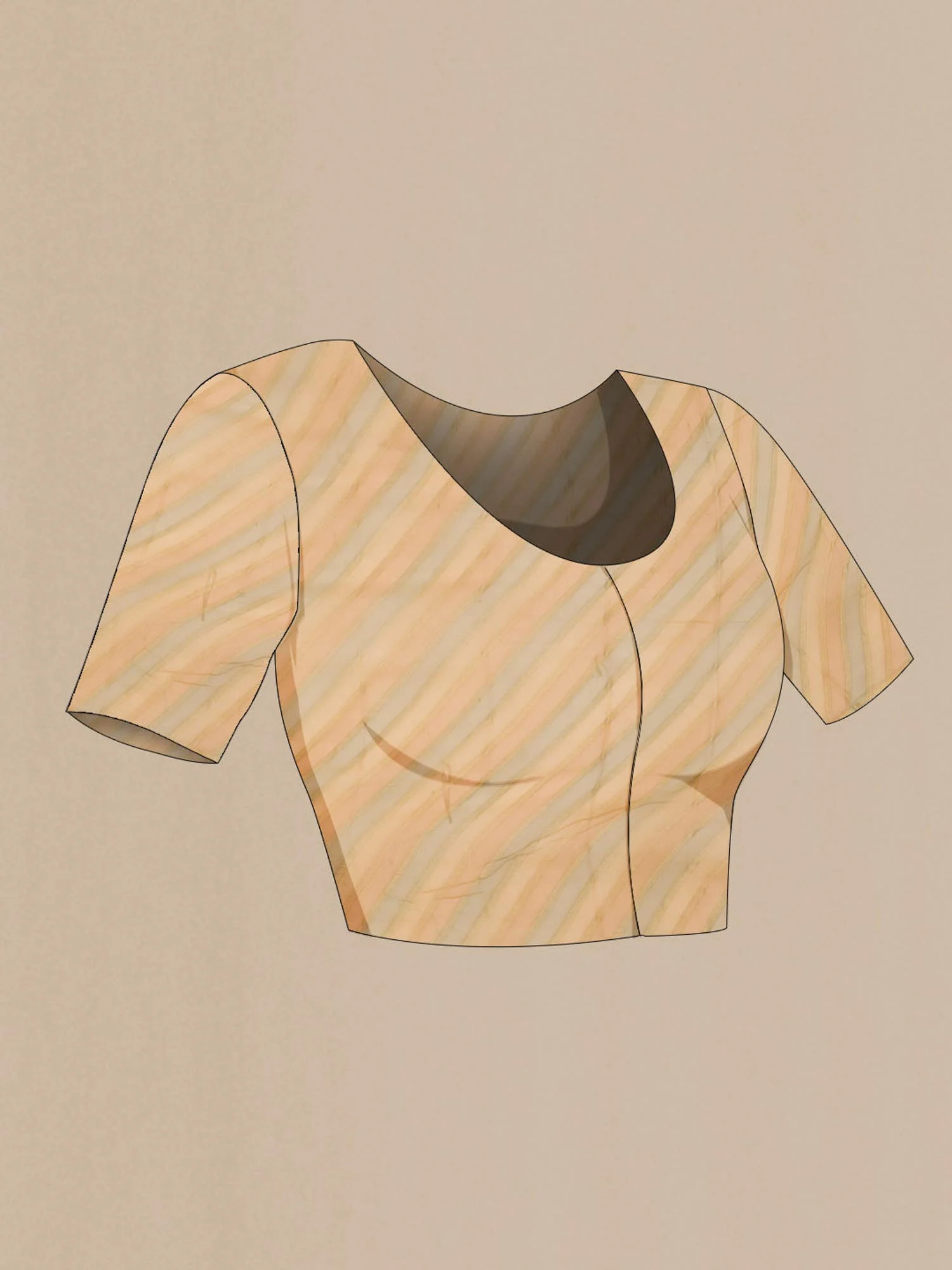 Brown Mysore Chiffon Saree - Image 5