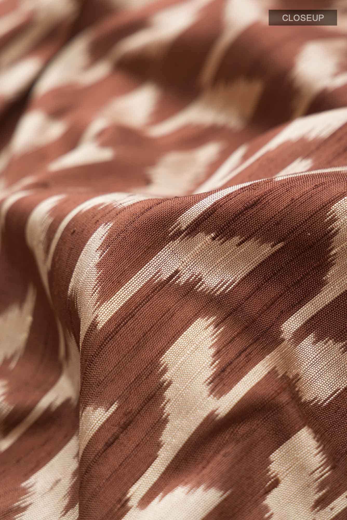 Brown Pochampally Silk Saree - Image 3