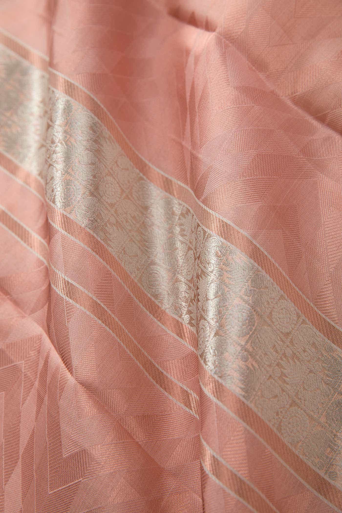Brown Silk Dhoti With Angavastram (8X4) Muzham - Image 2