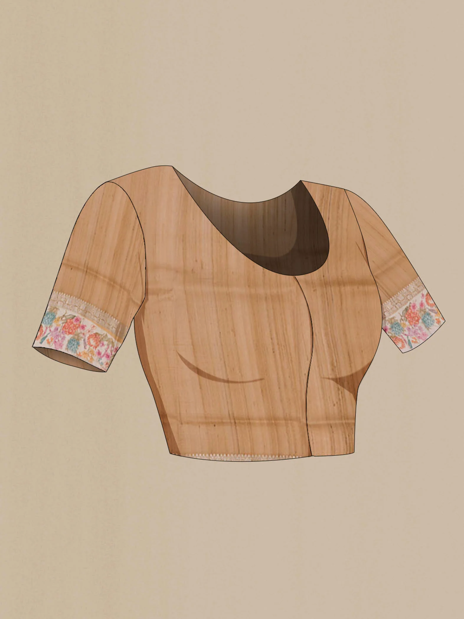 Brown Tussar Silk Saree - Image 4