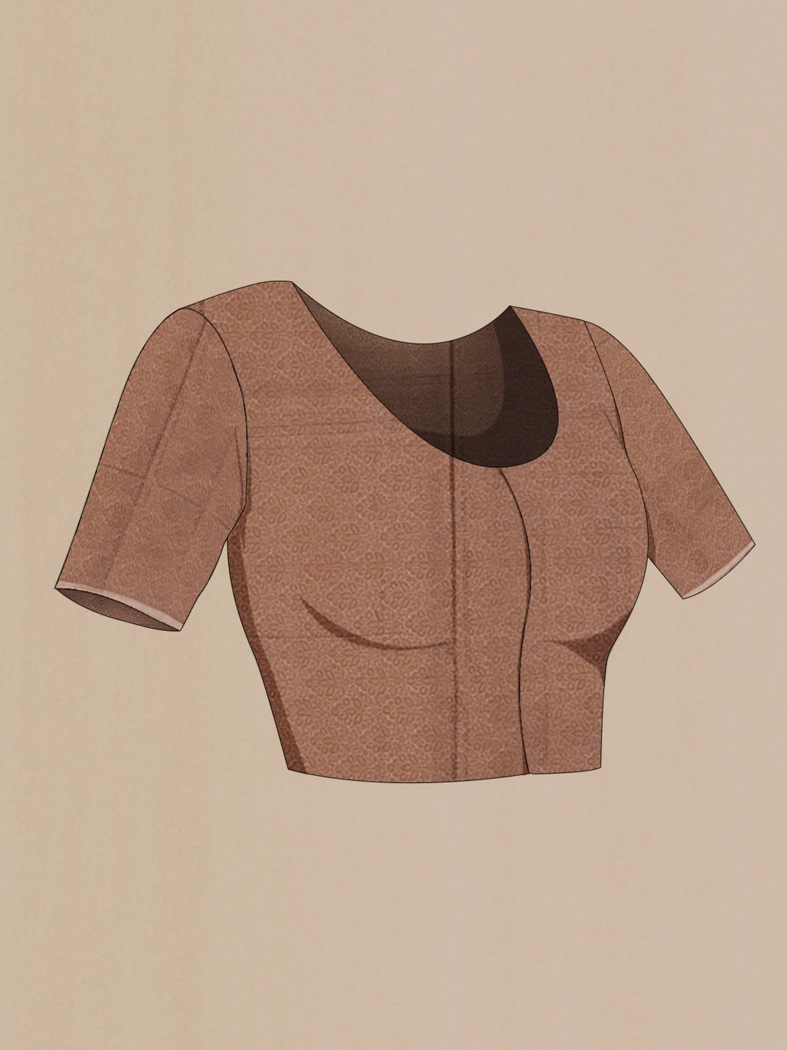 Brown Tussar Silk Saree - Image 2