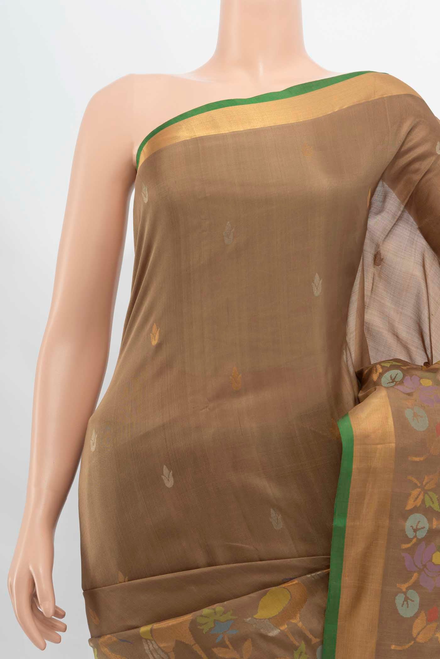 Brown Uppada Silk Saree - Image 2