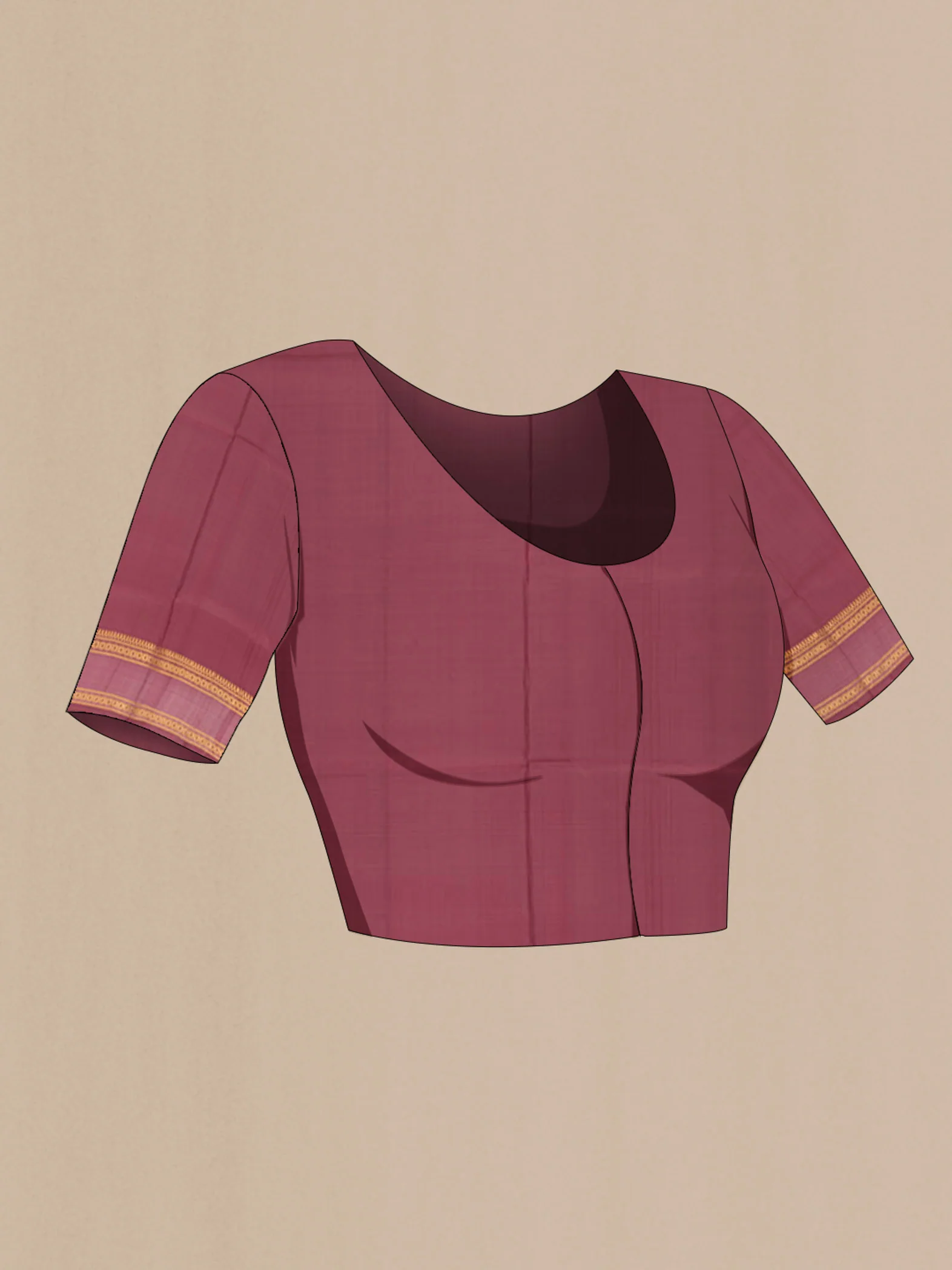 Mauve Uppada Silk Saree - Image 4