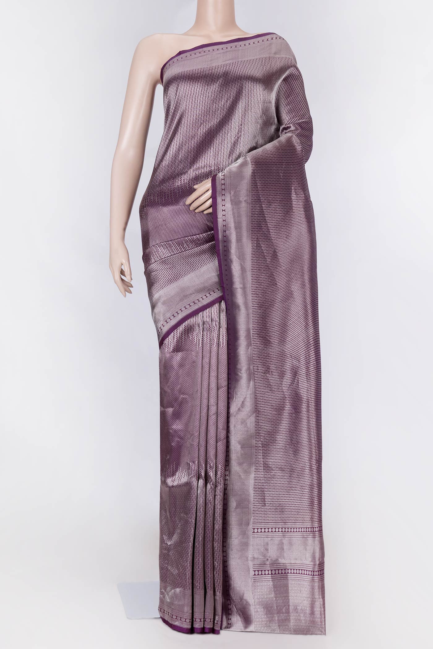 Violet Banarasi Silk Saree