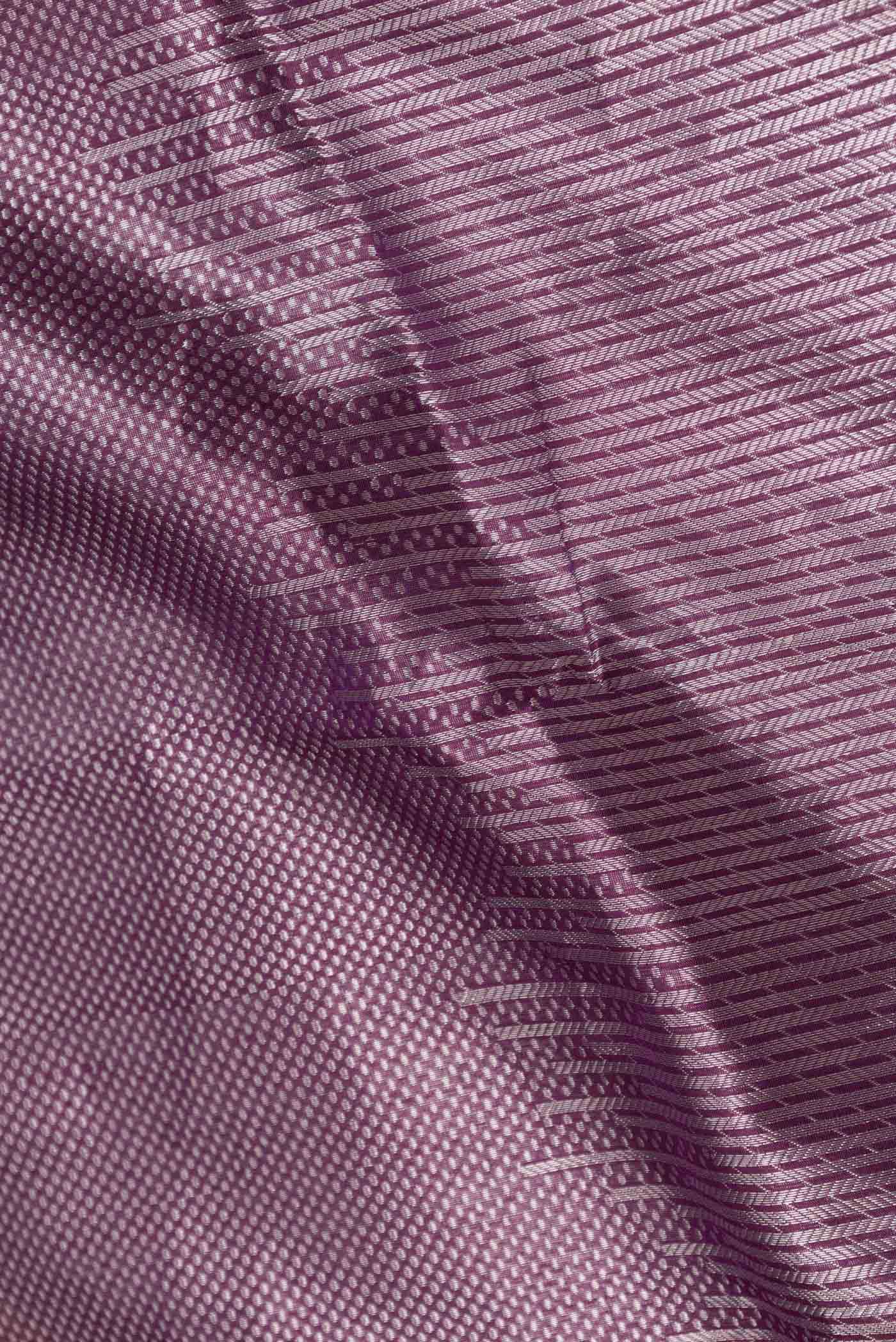 Violet Banarasi Silk Saree - Image 2