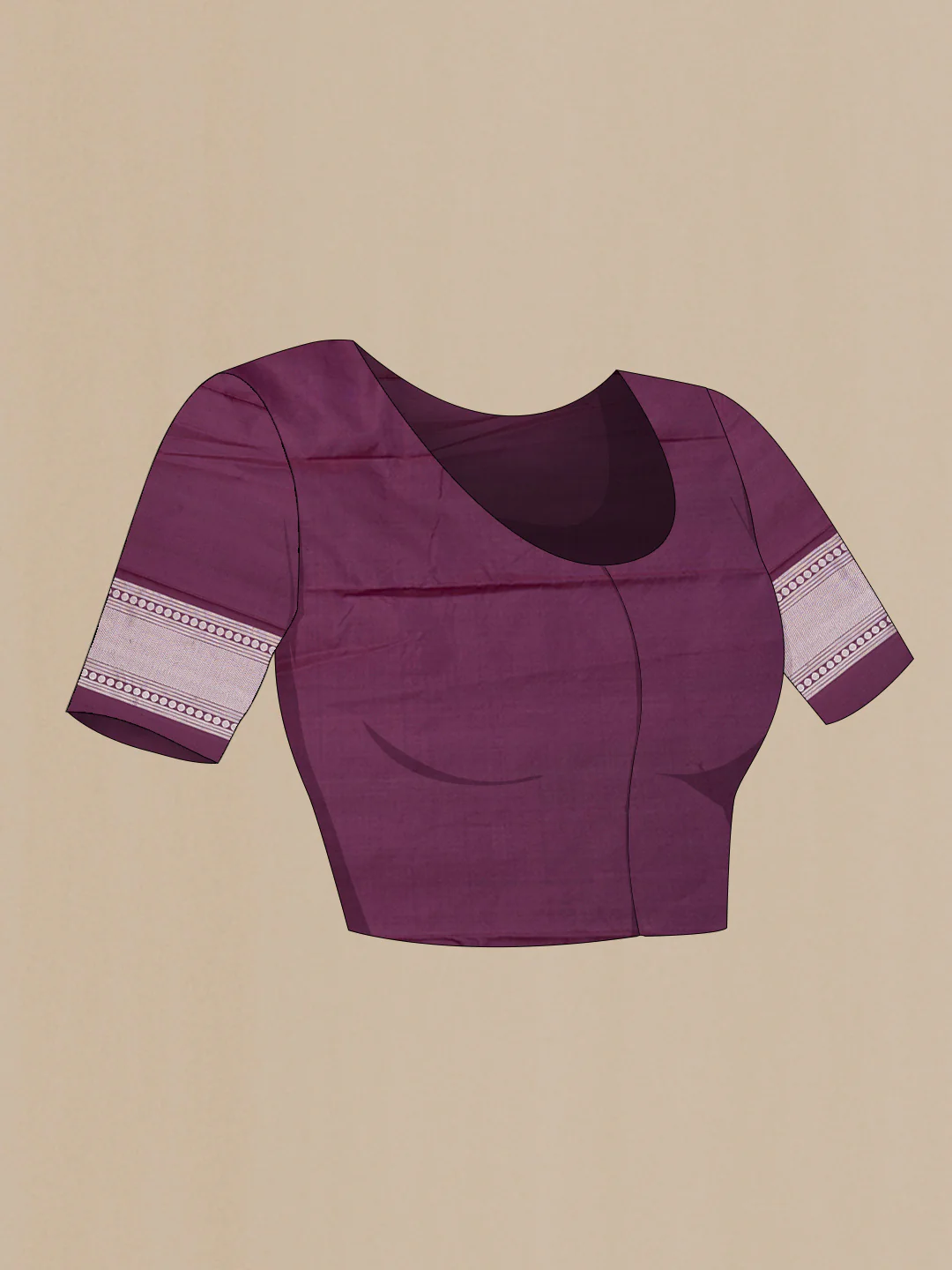 Violet Banarasi Silk Saree - Image 5