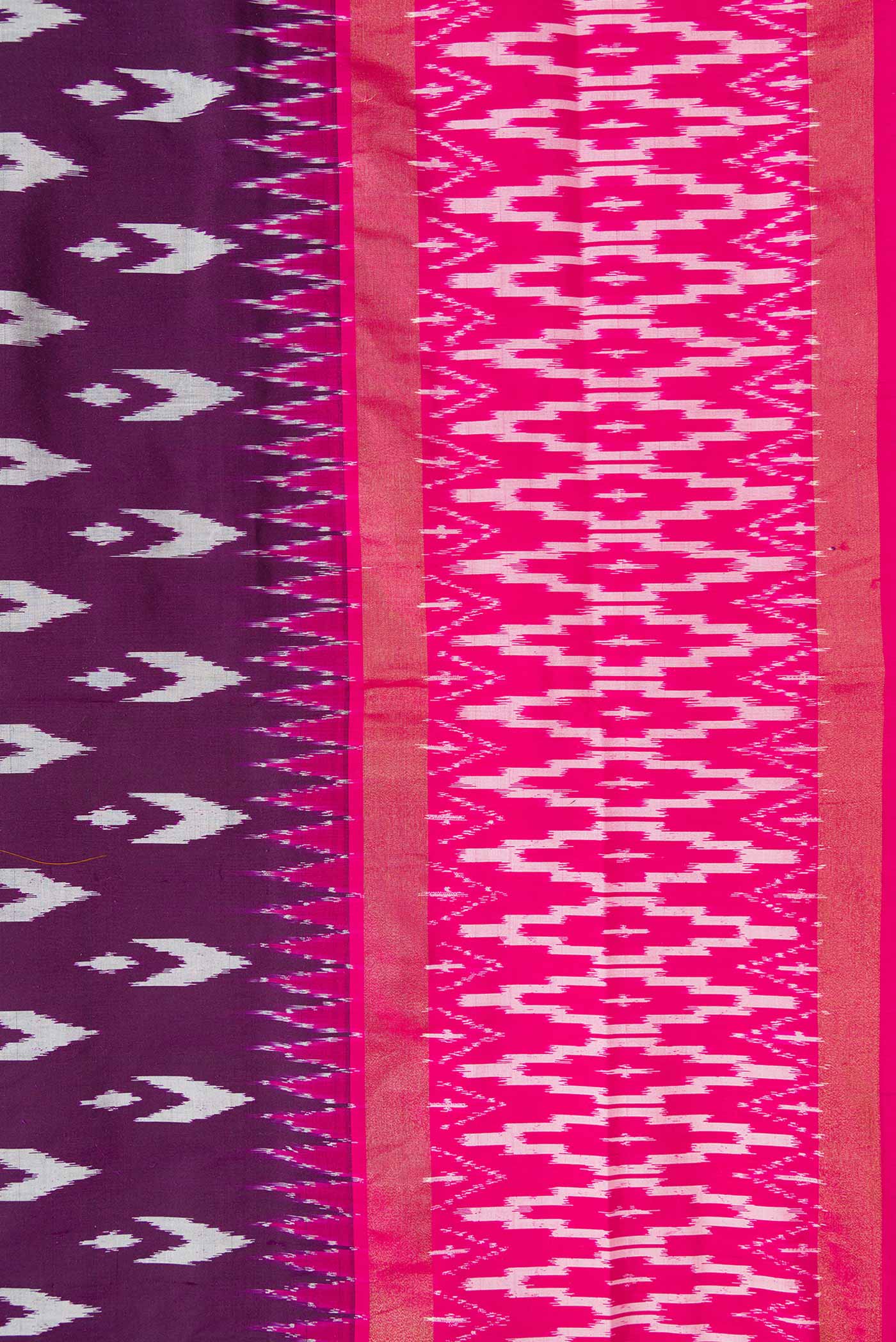 Purple Pochampally Silk Saree - Image 4
