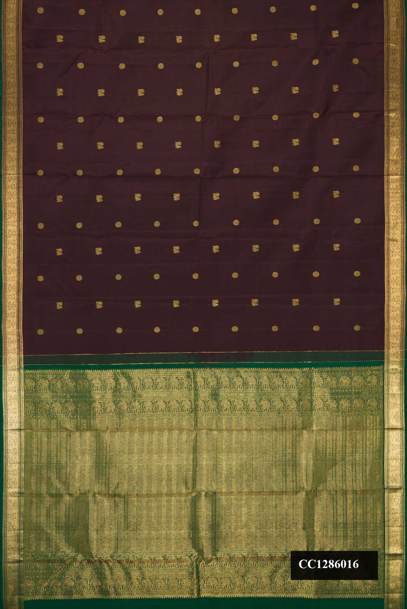 Burgundy Dual Tone Kanchipuram Silk Saree
