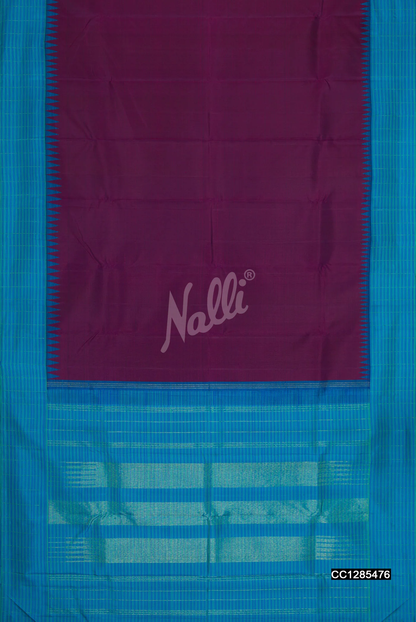 Burgundy Dual Tone Kanchipuram Silk Saree