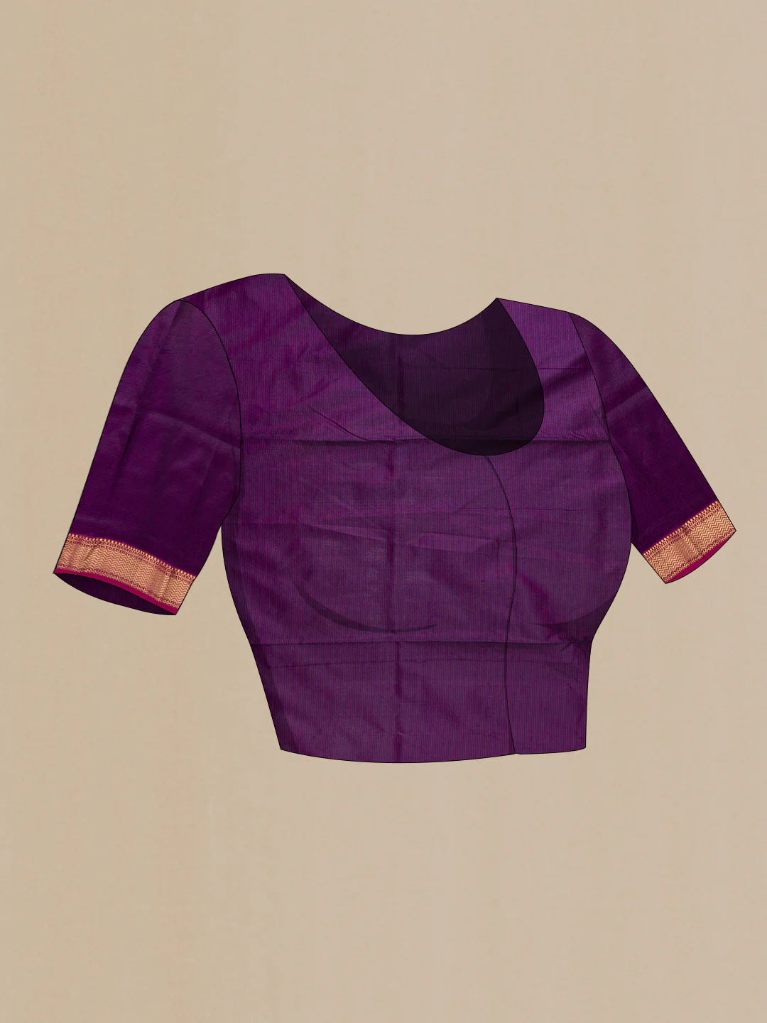 Purple Maheshwari Silk Saree - Image 4