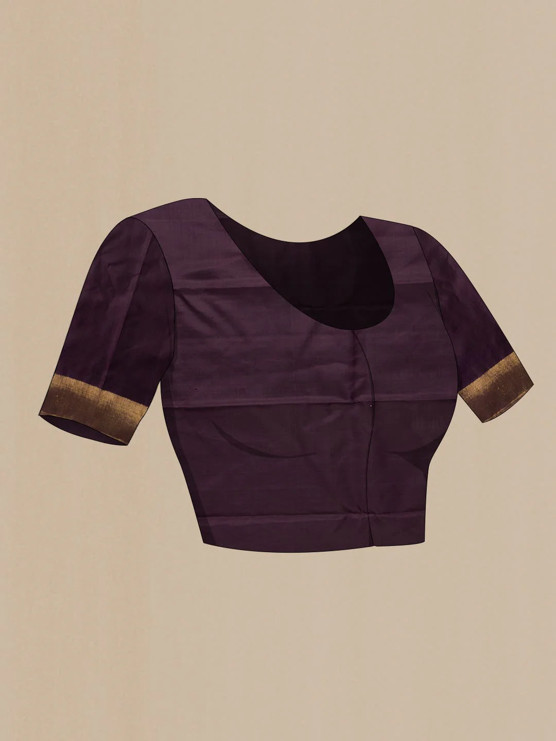 Burgundy Kanjivaram Silk Saree - Image 7