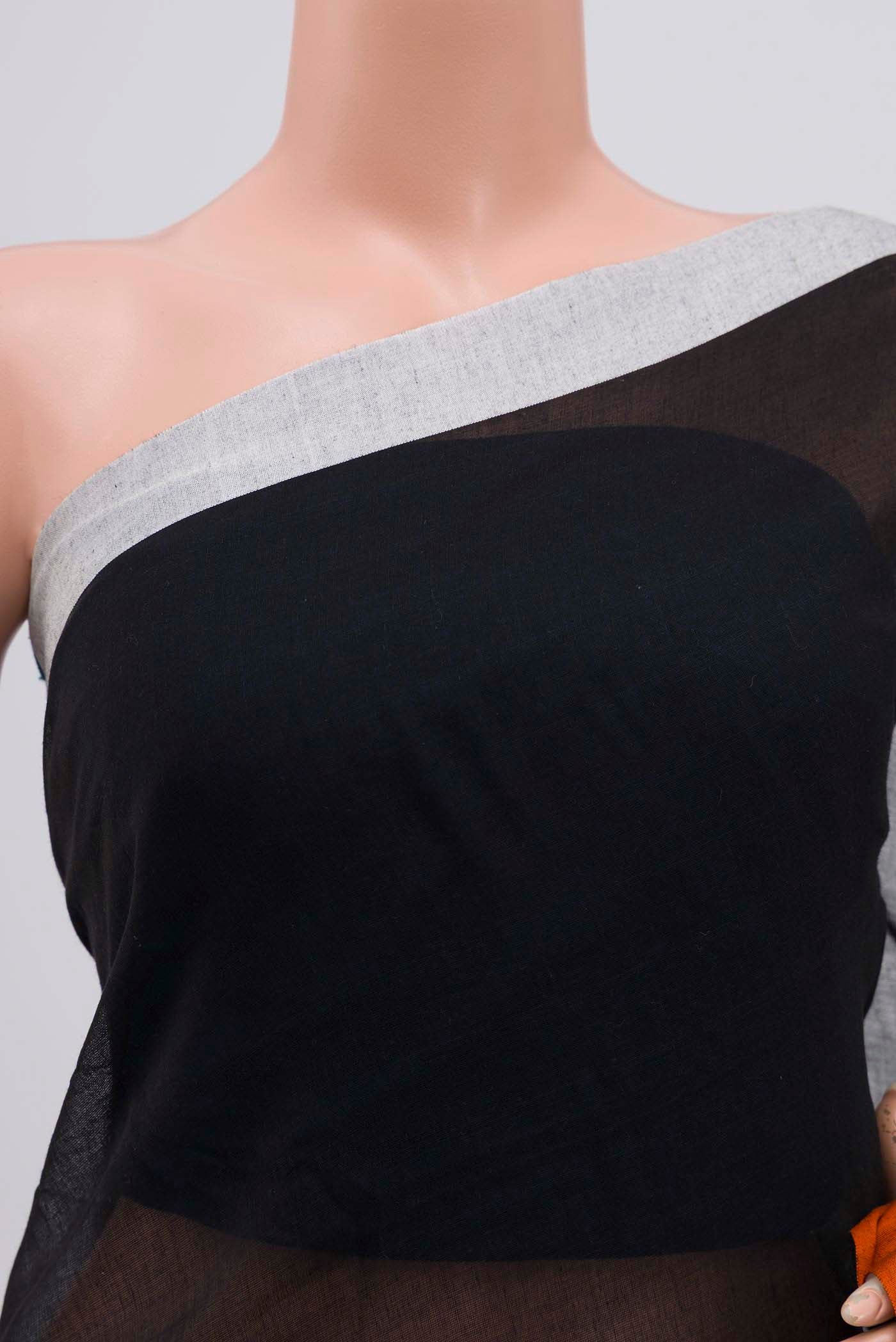 Chhaya-Black Cotton Saree - Image 2