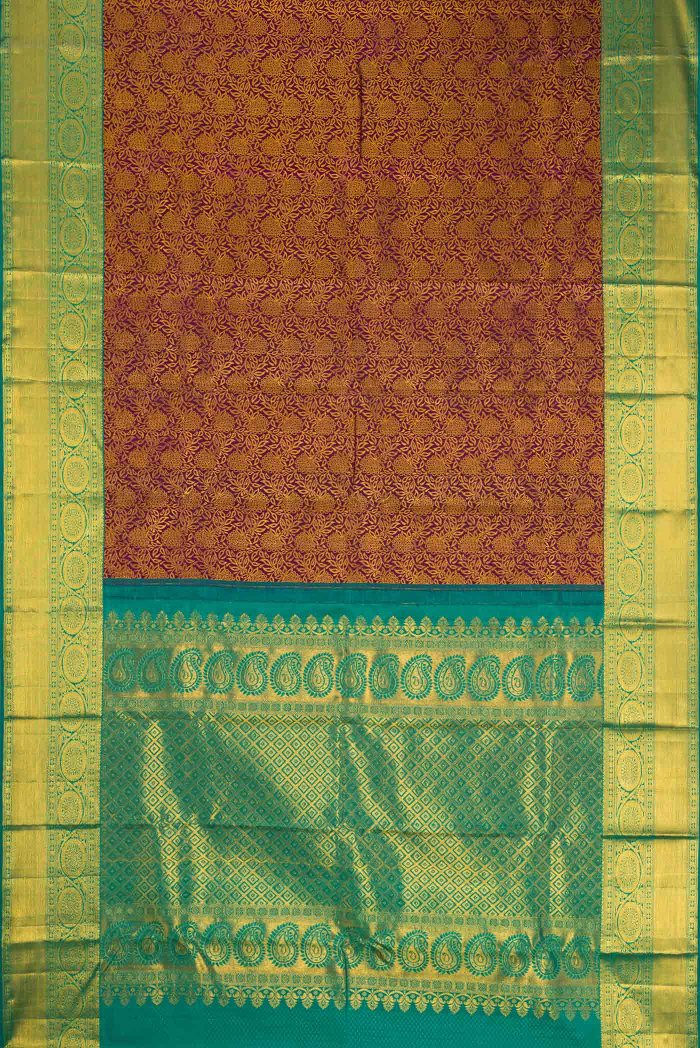 Purple Kanjivaram Silk Saree - Image 6