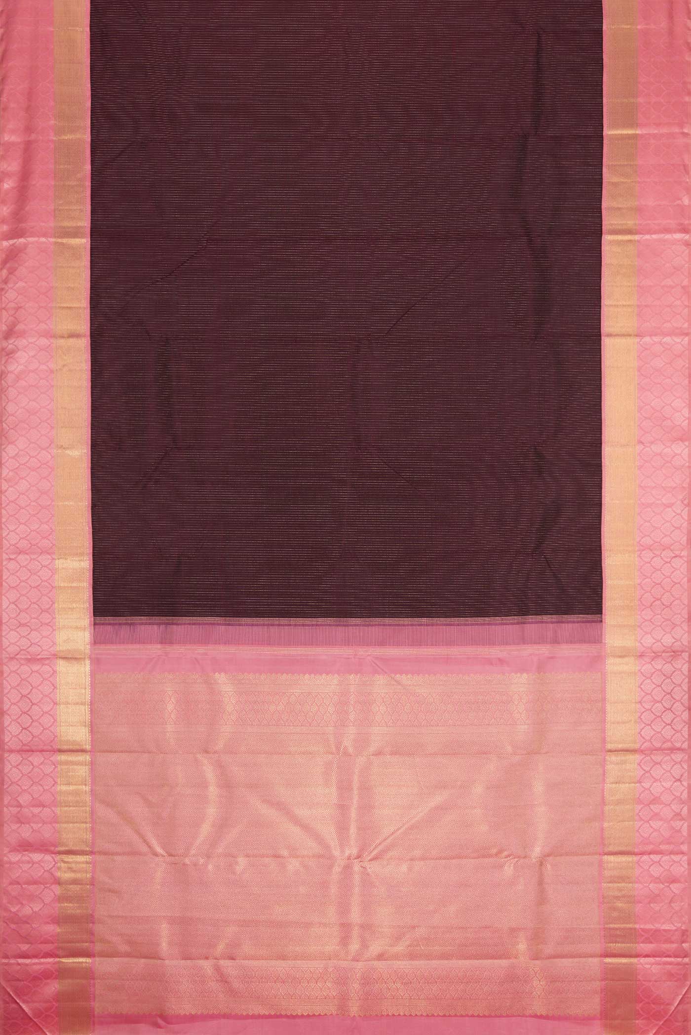 Coffee Brown Dual Tone Kanchipuram Silk Saree - Image 6