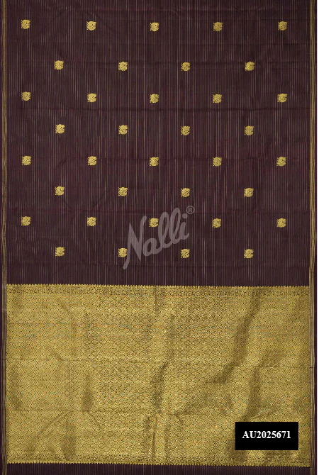 Coffee Brown Dual Tone Kanchipuram Silk Saree
