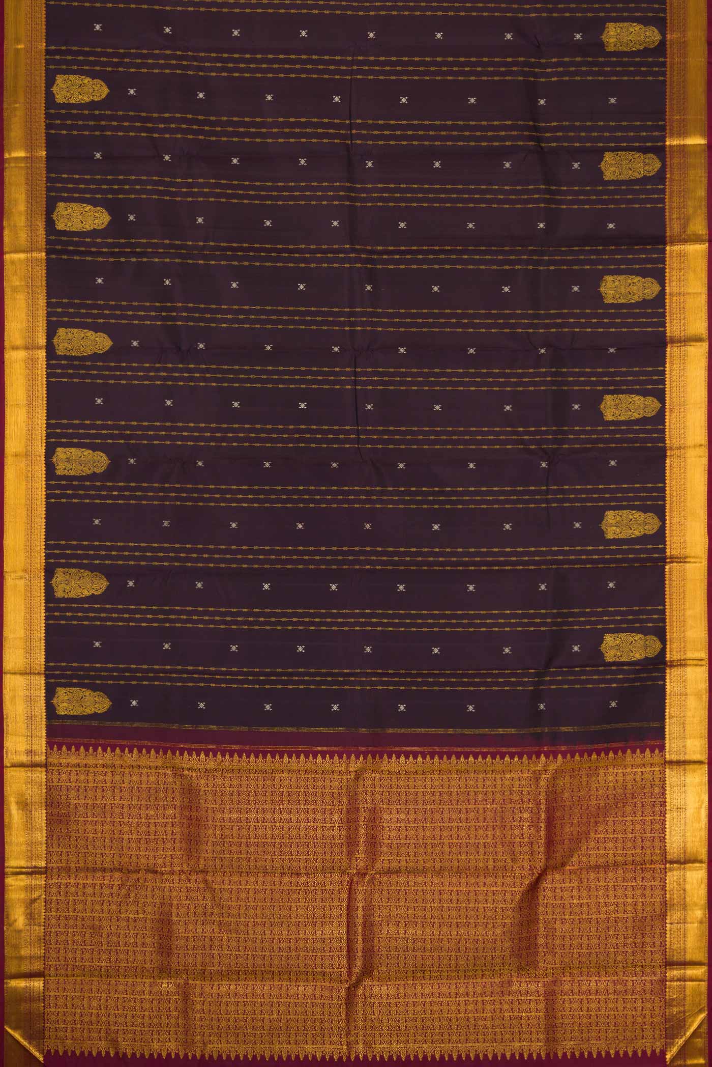 Purple Kanjivaram Silk Saree - Image 6