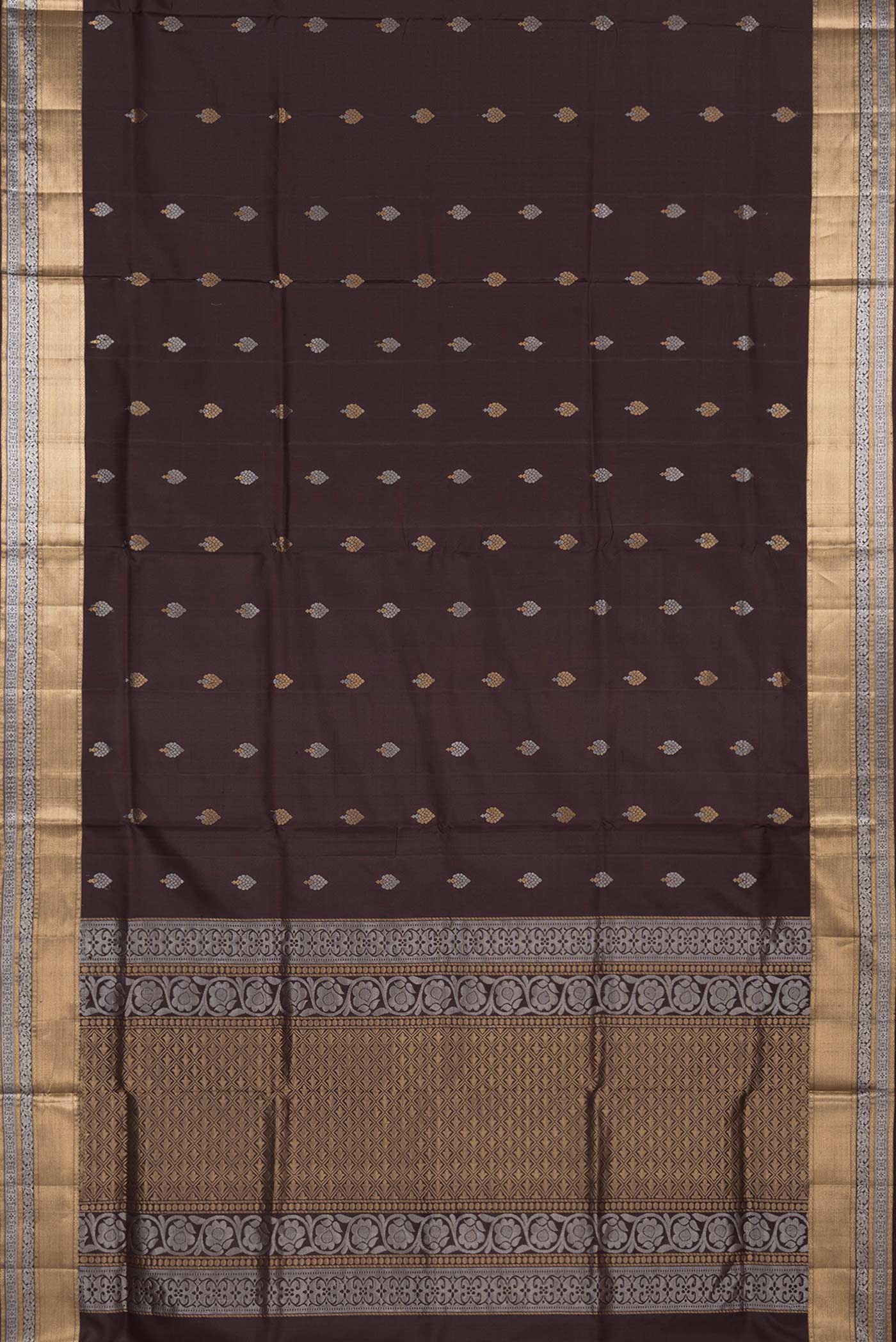 Coffee Brown Soft Silk Saree - Image 6